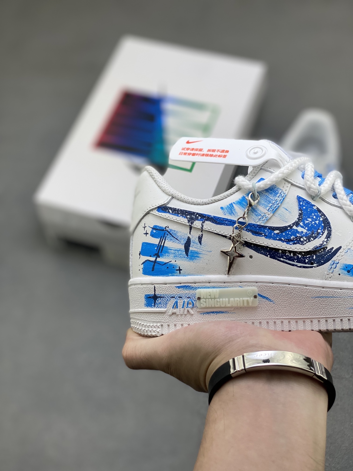 Nike Air Force 1 '07 Low White/Blue Custom Sneakers Limited Edition 6 i1759858224931 6172 0 4