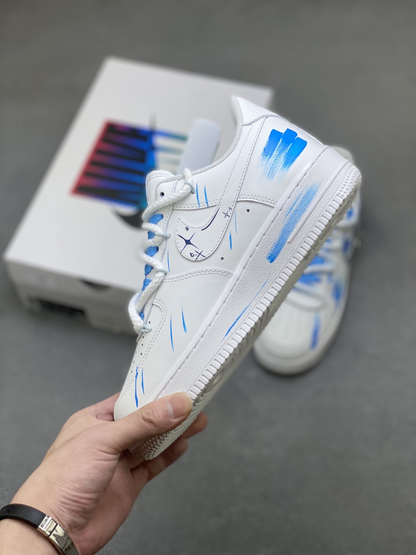 Nike Air Force 1 '07 Low White/Blue Custom Sneakers Limited Edition 4 i1759858225045 59 0 2