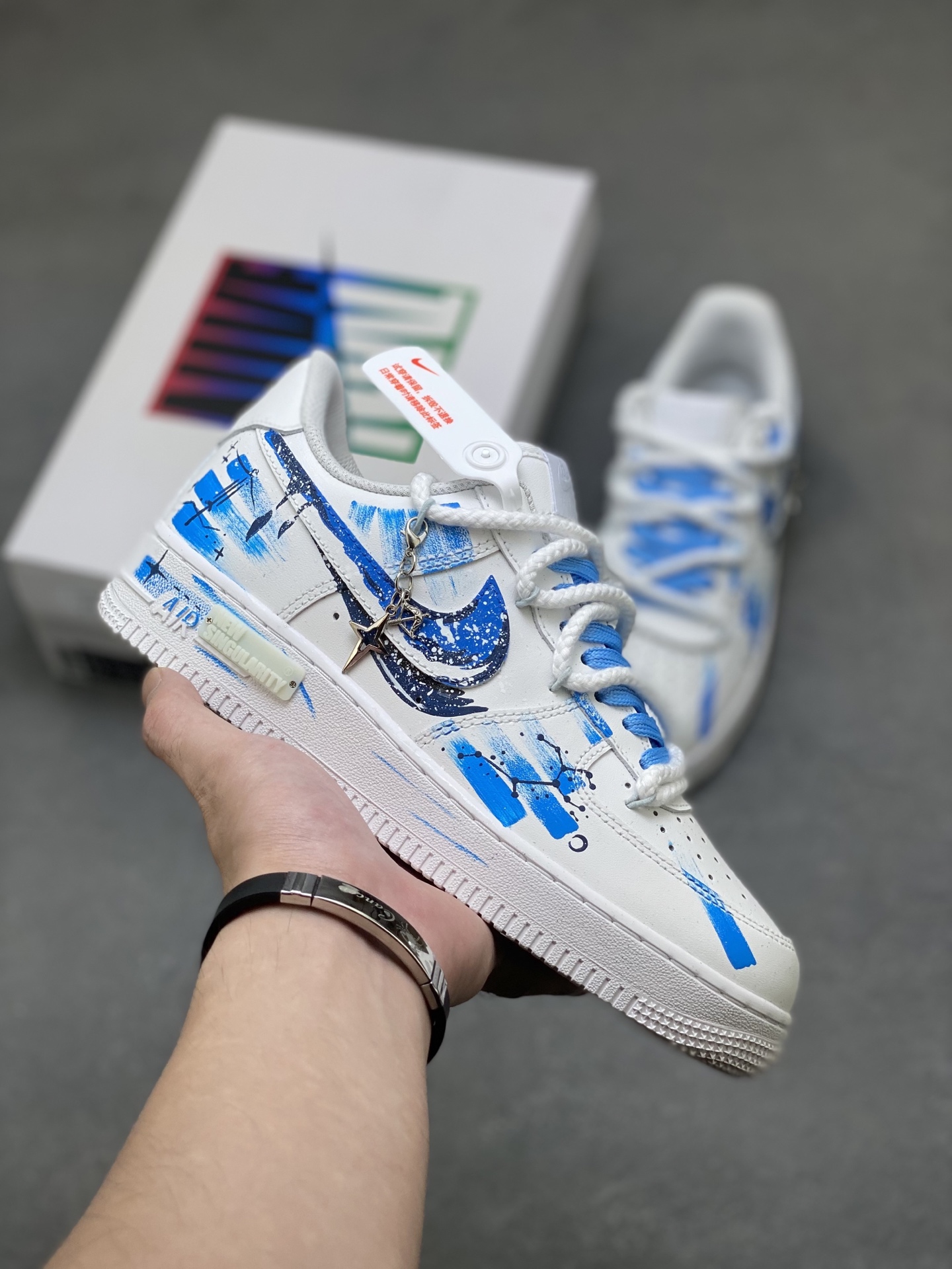 Nike Air Force 1 '07 Low White/Blue Custom Sneakers Limited Edition 2 i1759858227331 7465 0 0