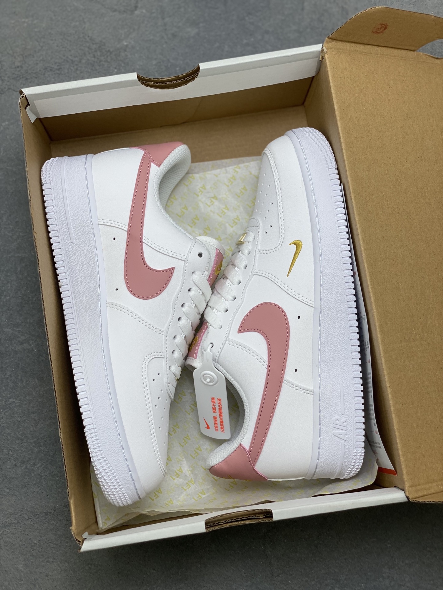 Nike Air Force 1 Low White/Pink/Gold Women's Shoe CZ0270-103 10 i1759859018176 3930 0 8