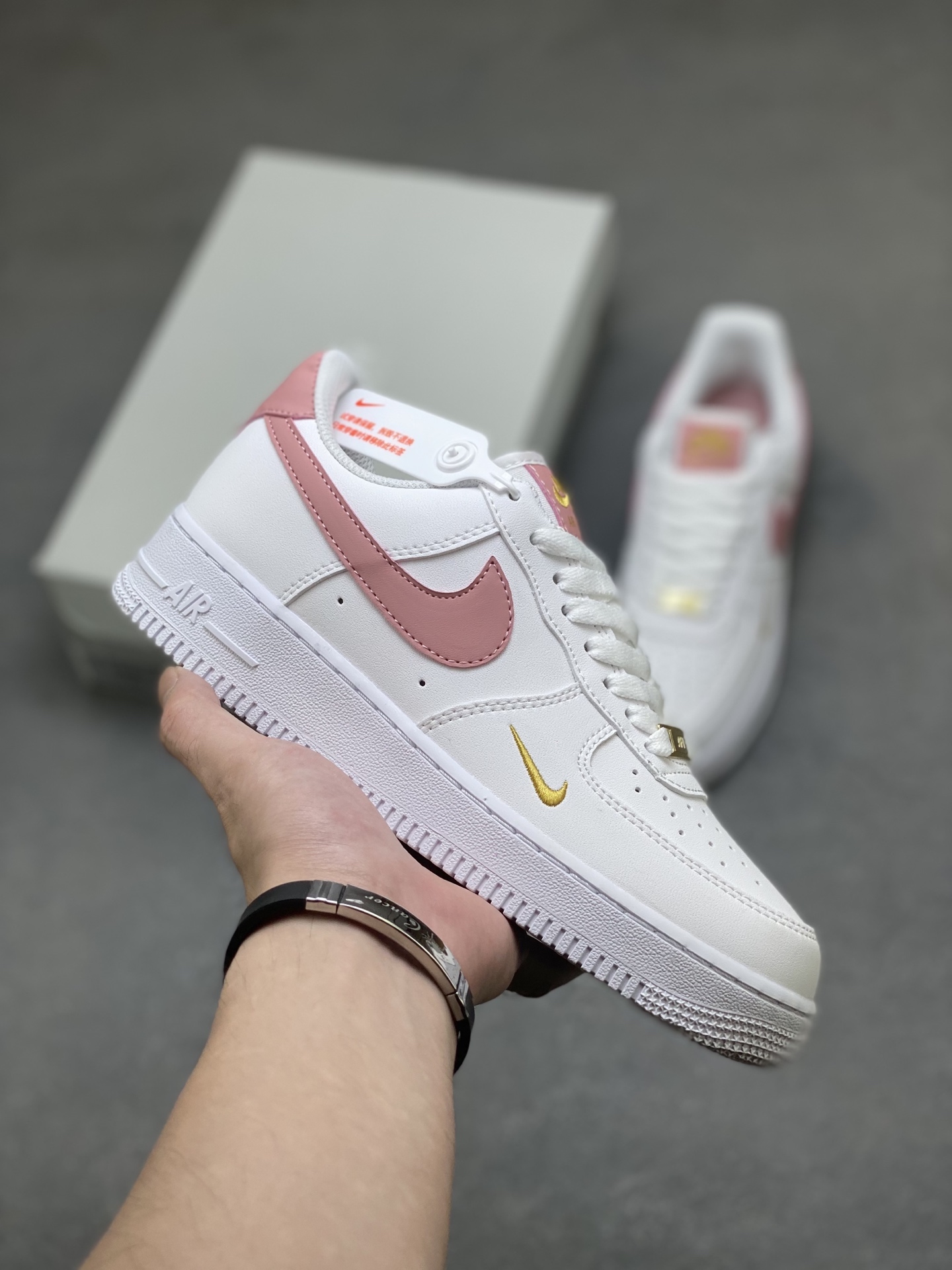 Nike Air Force 1 Low White/Pink/Gold Women's Shoe CZ0270-103
