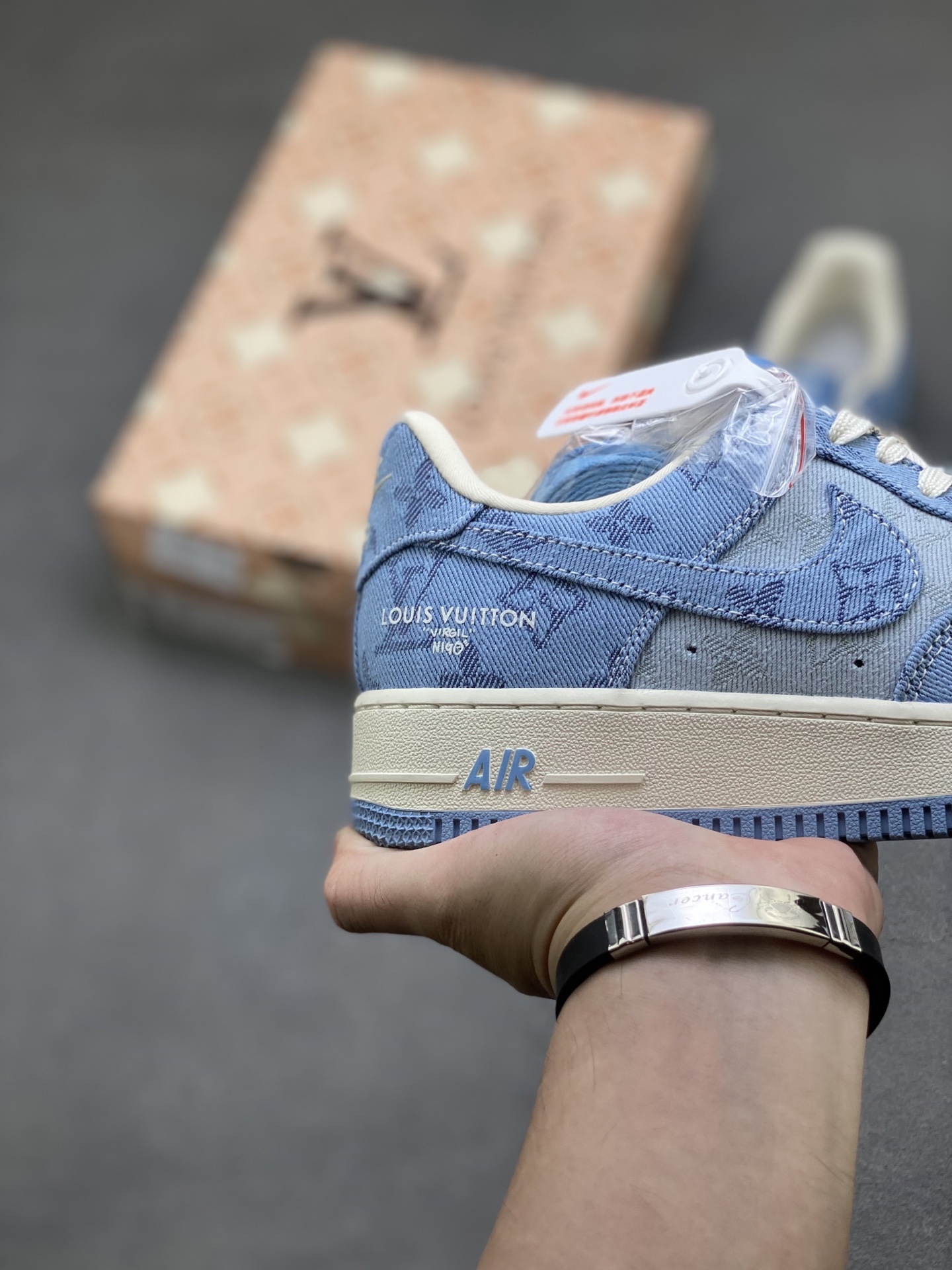 Nike Air Force 1 '07 Low Louis Vuitton Blue Denim Sneakers - Limited Edition 6 i1760112179208 65 0 4