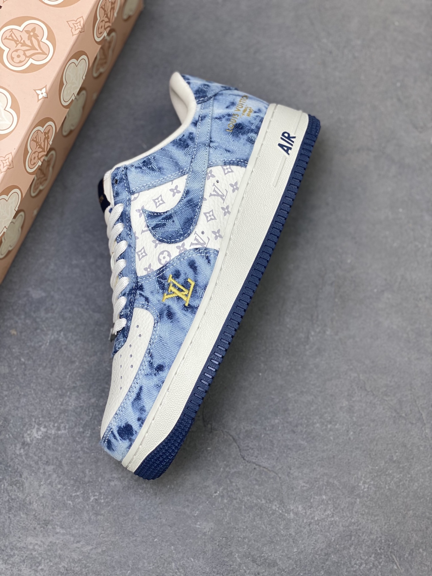 Nike Air Force 1 '07 Low Denim Louis Vuitton Custom Sneakers 8 i1760199420788 3087 0 6
