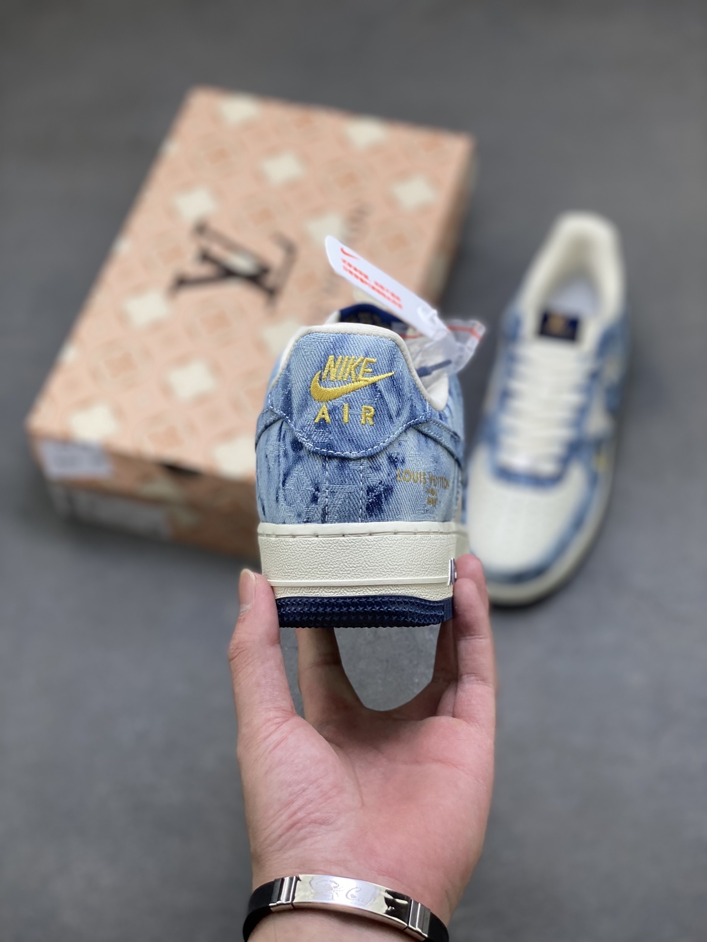 Nike Air Force 1 '07 Low Denim Louis Vuitton Custom Sneakers 5 i1760199421531 1318 0 3