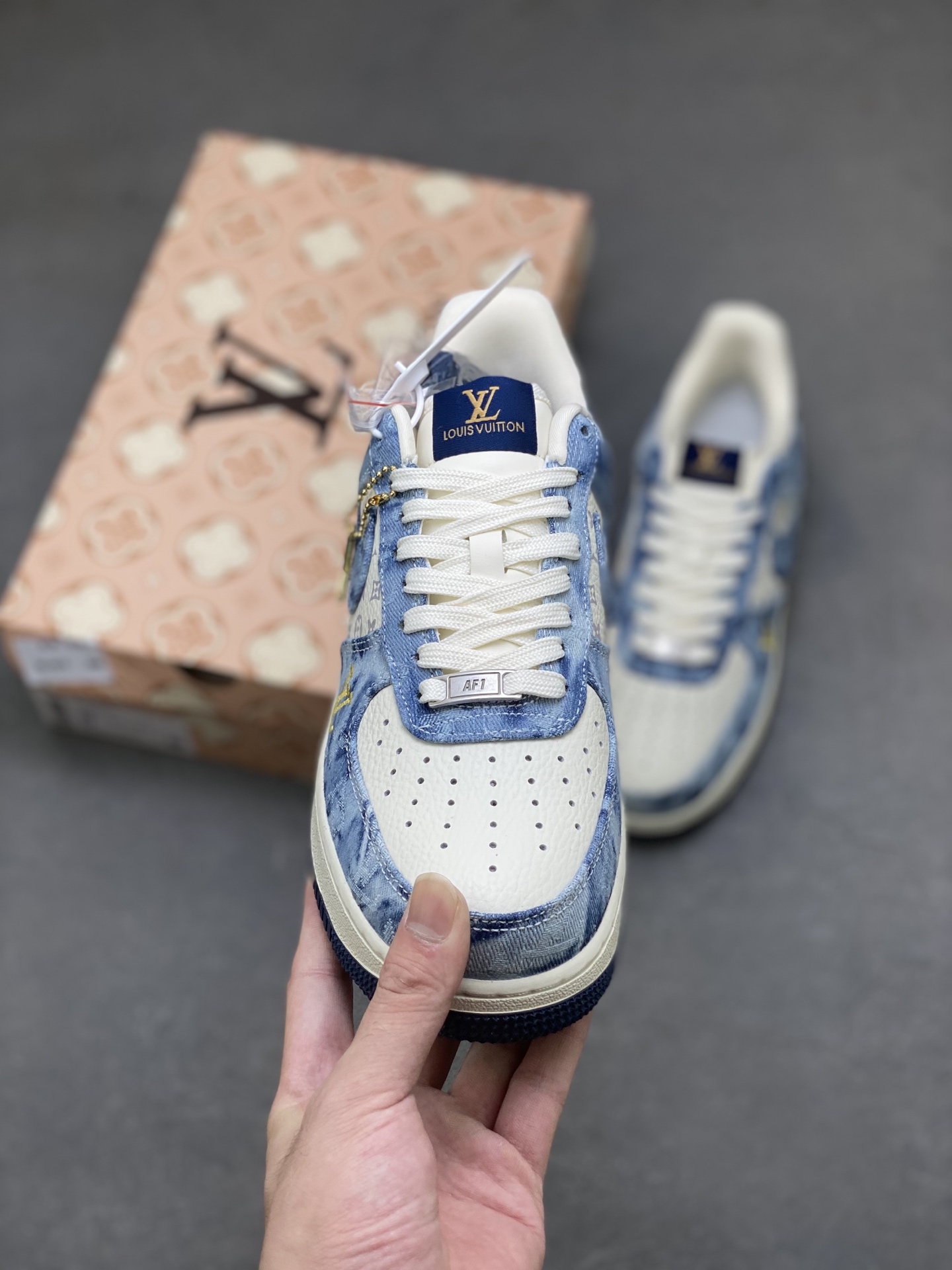 Nike Air Force 1 '07 Low Denim Louis Vuitton Custom Sneakers 3 i1760199434665 3980 0 1