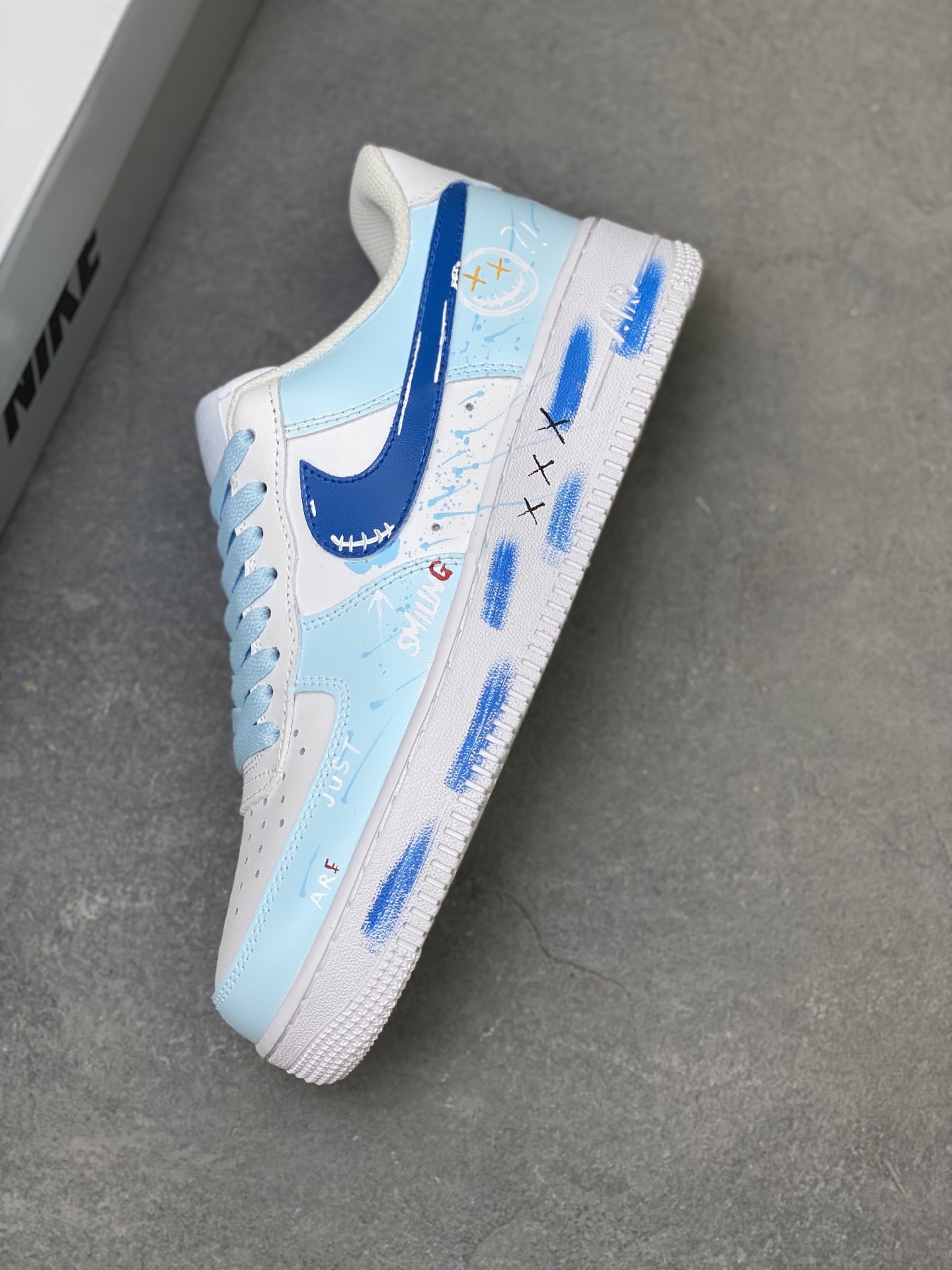 Nike Air Force 1 '07 Low White/Blue Custom Sneakers - Limited Edition 8 i1760284995000 5637 0 6