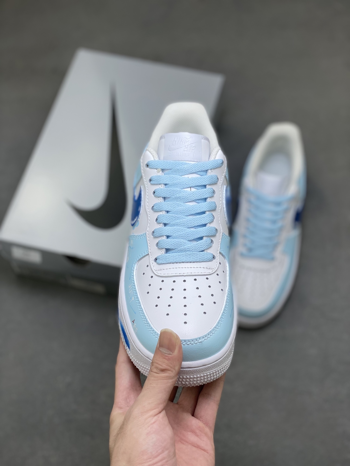 Nike Air Force 1 '07 Low White/Blue Custom Sneakers - Limited Edition 3 i1760284995222 7278 0 1