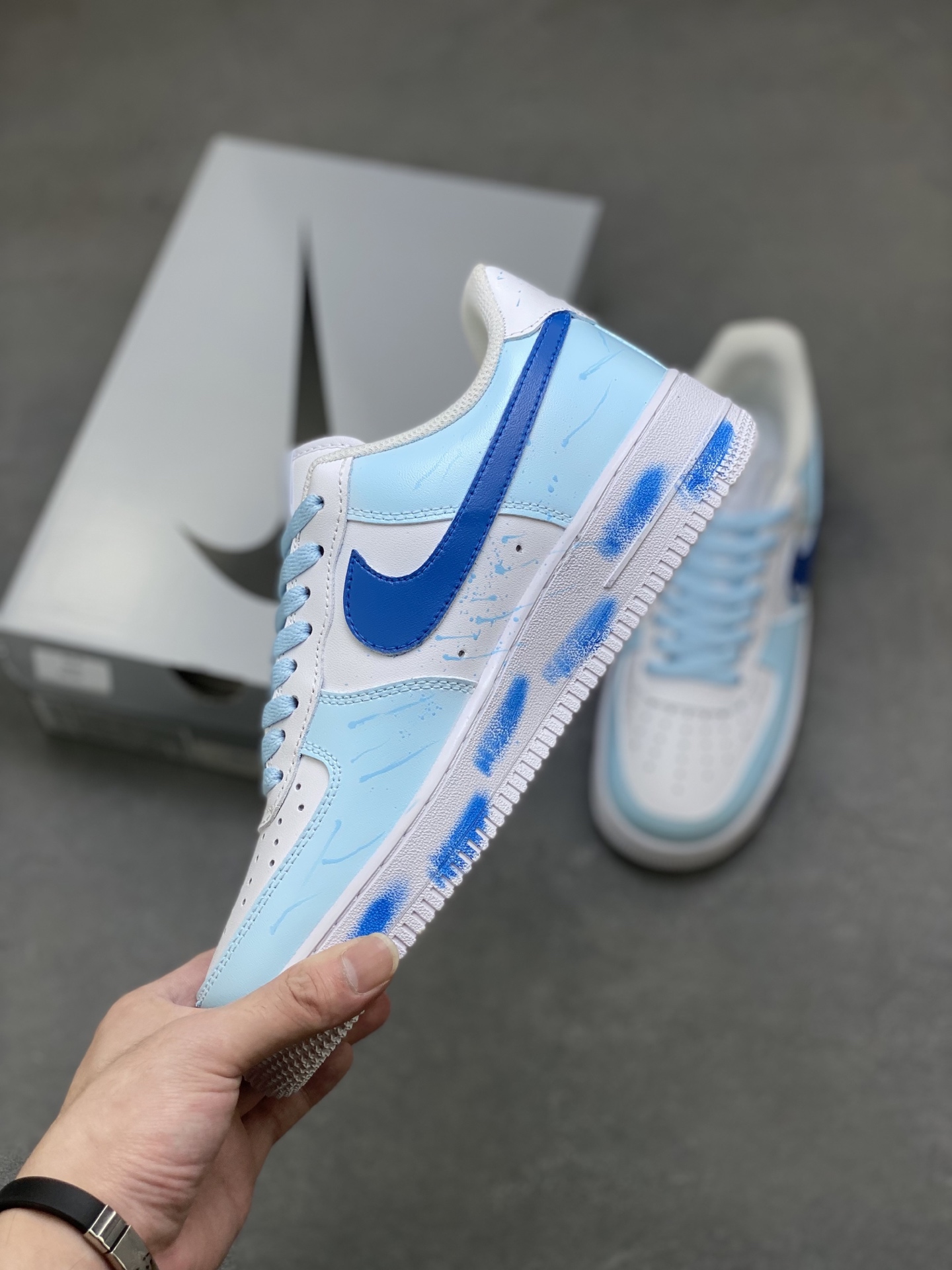 Nike Air Force 1 '07 Low White/Blue Custom Sneakers - Limited Edition 4 i1760284997283 56 0 2