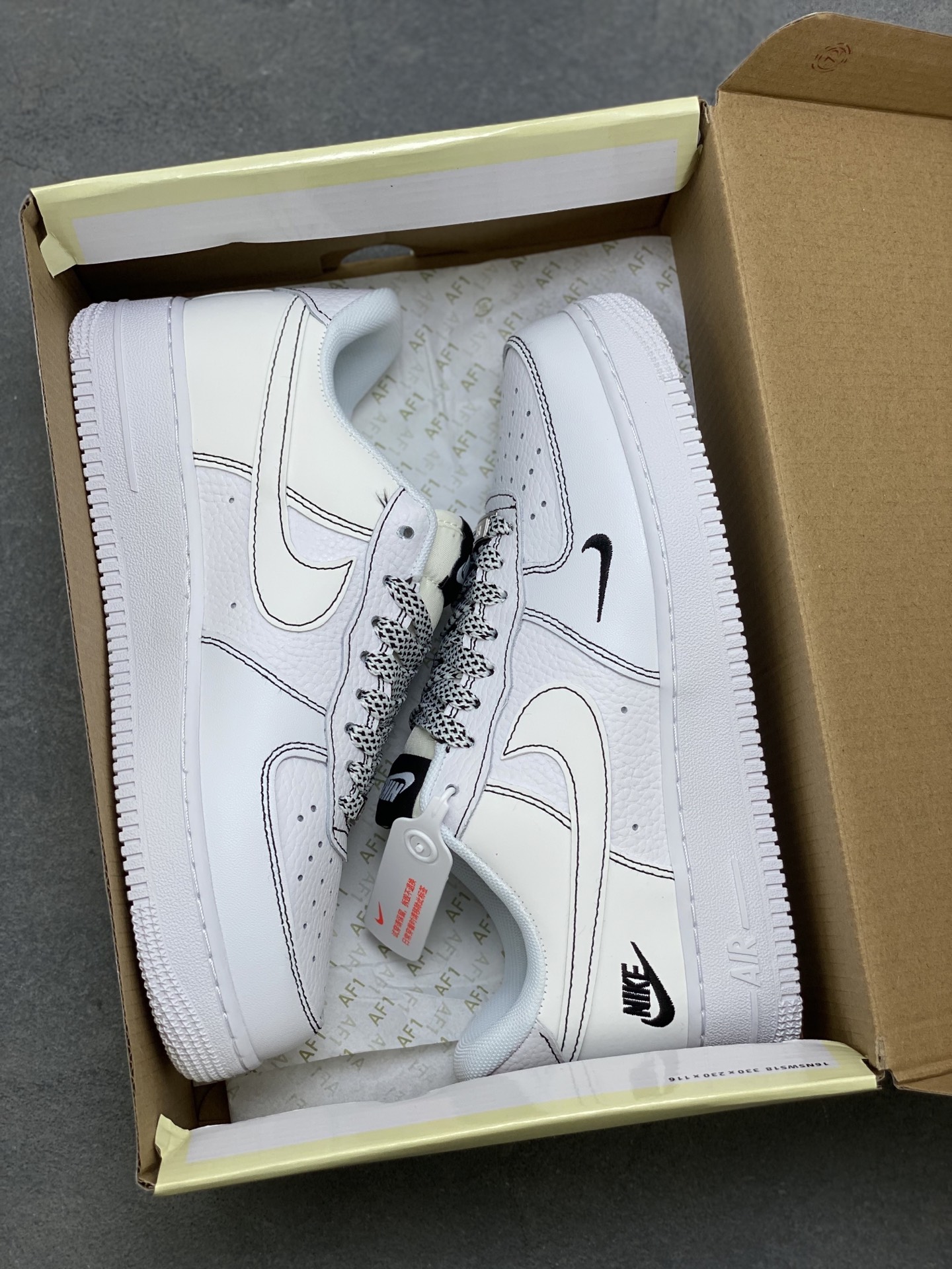 Nike Air Force 1 '07 Low White/Black Stitching Casual Sneakers 10 i1760285036760 4446 0 8