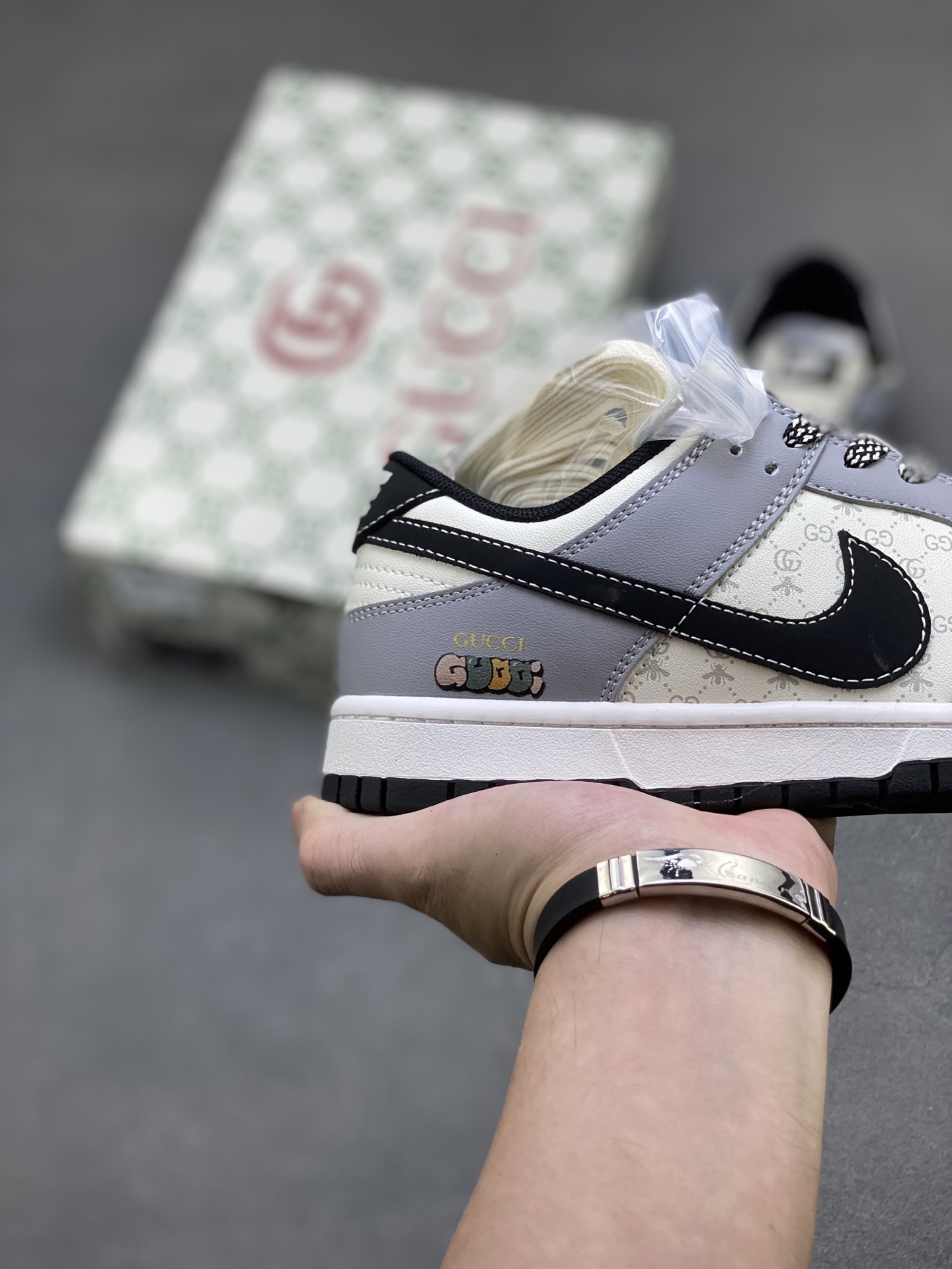 Nike SB Dunk Low Custom Sneakers with Gucci Detailing - Limited Edition 6 i1760285782697 5496 0 4