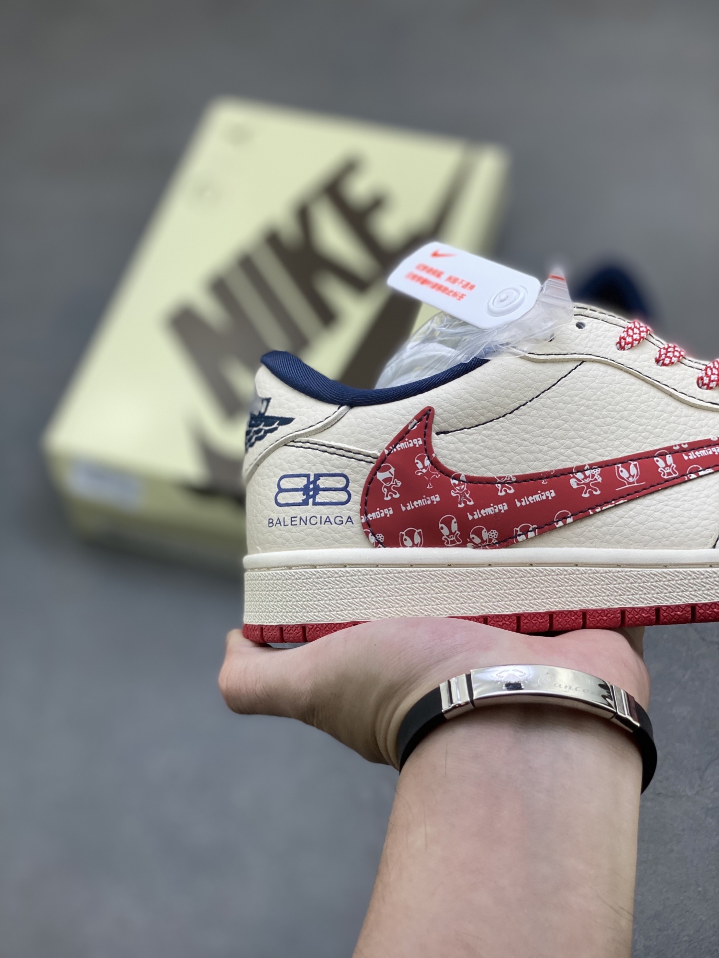 Air Jordan 1 Low Travis Scott Fragment Balenciaga Custom Sneakers 6 i1760286109885 1874 0 4