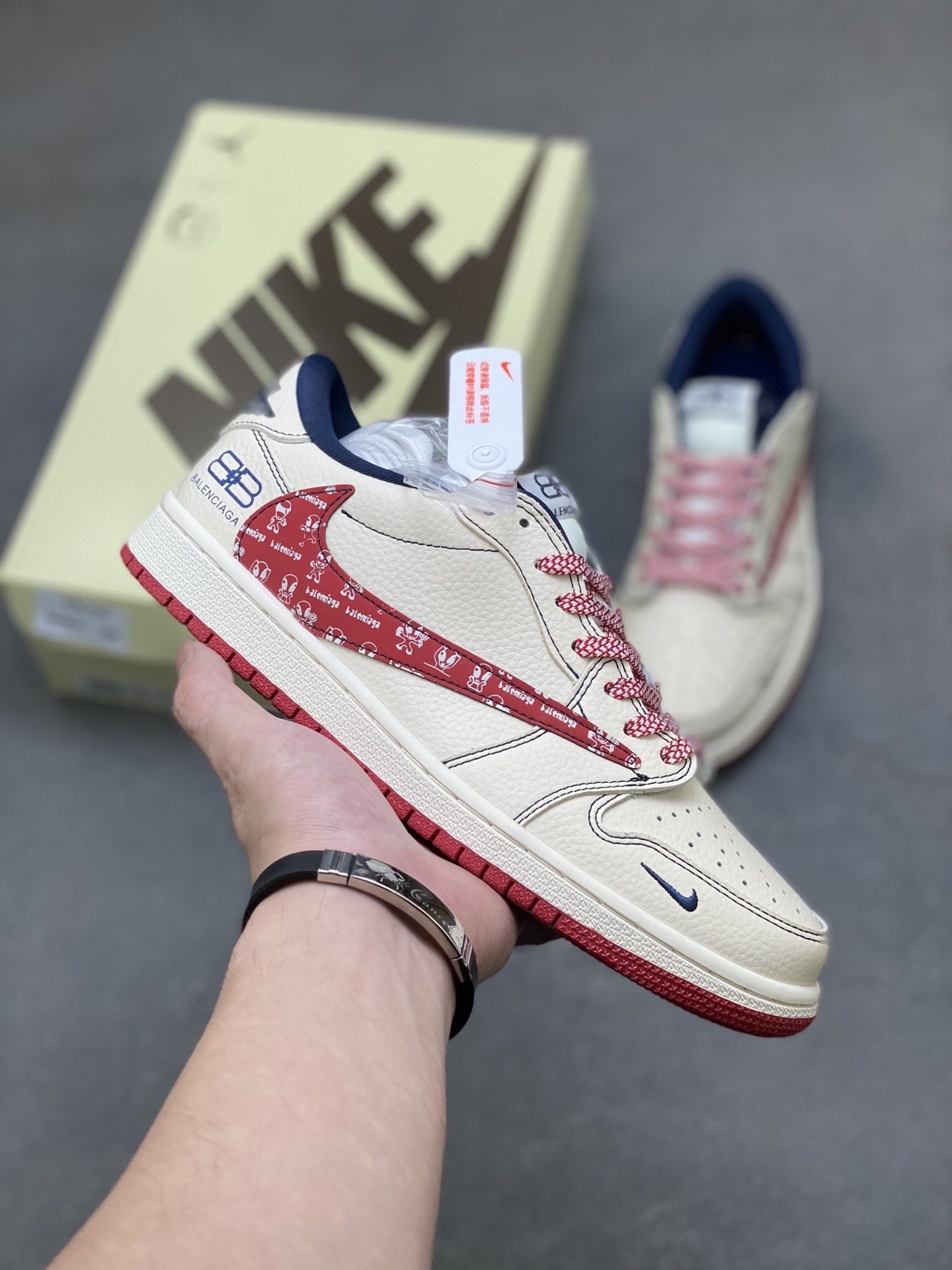 Air Jordan 1 Low Travis Scott Fragment Balenciaga Custom Sneakers 2 i1760286109926 5786 0 0