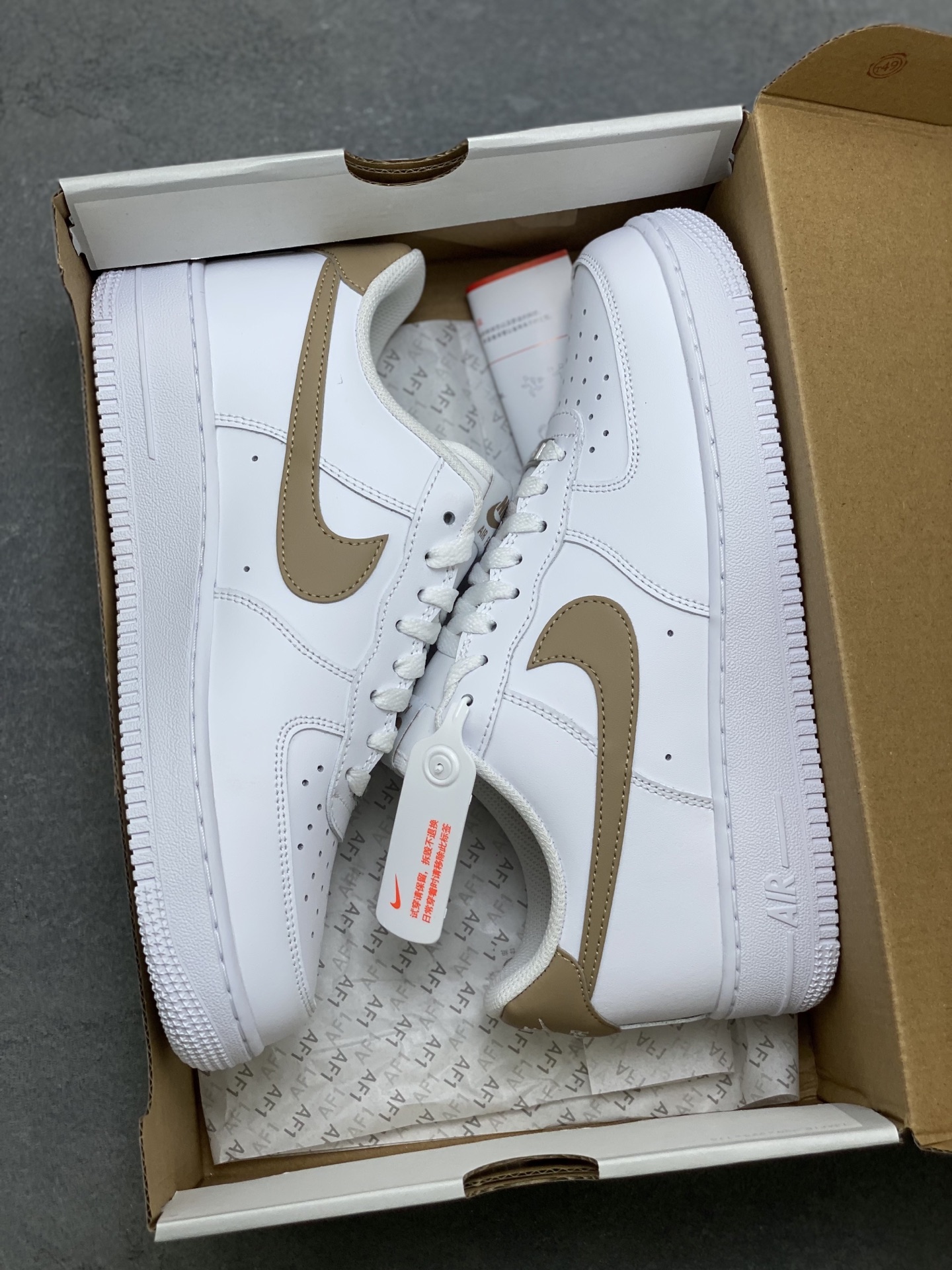 Nike Air Force 1 '07 Low White/Tan Casual Shoes FJ4146-120 - Limited Edition 10 i1760371505938 6759 0 8
