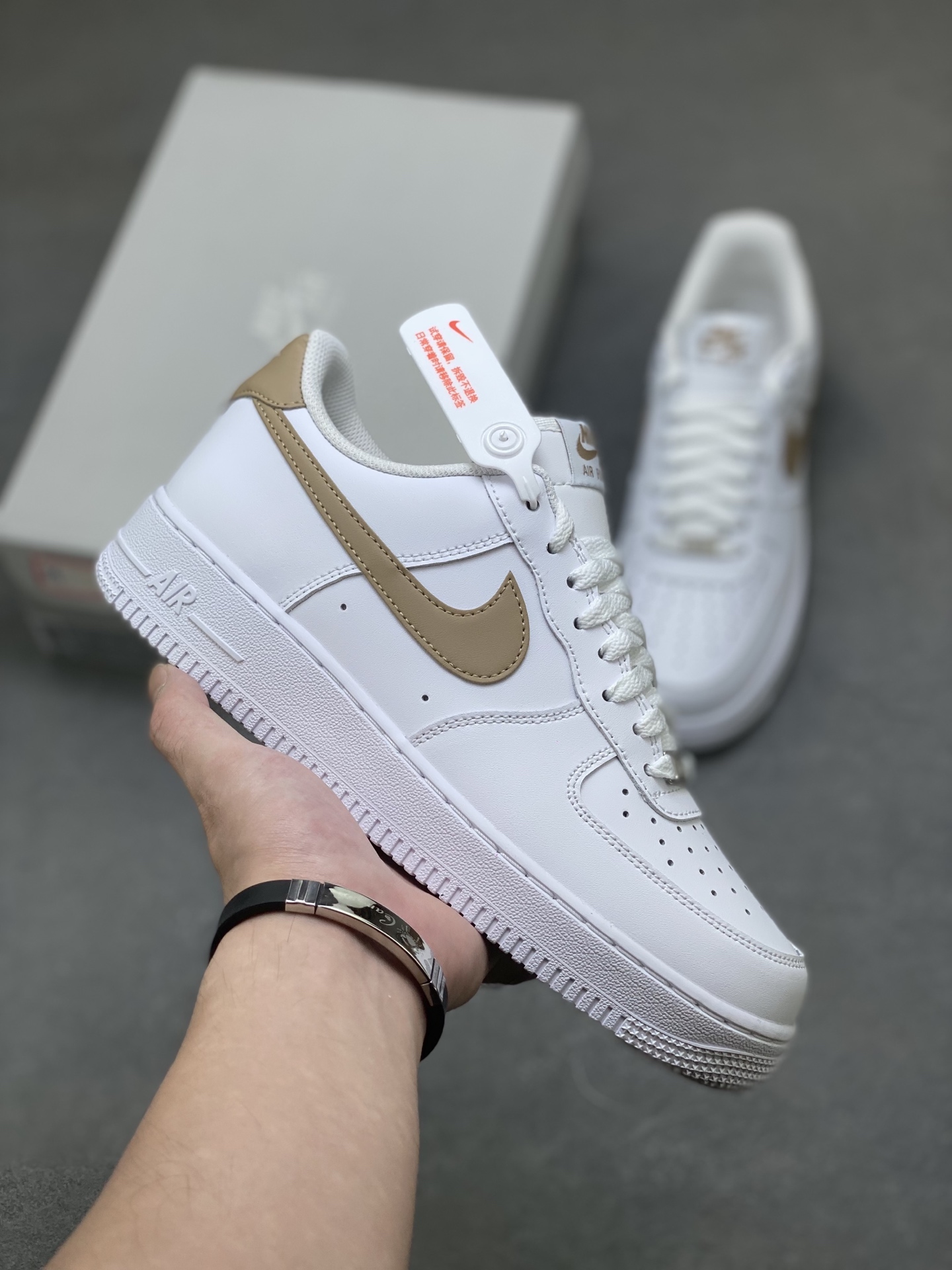Nike Air Force 1 '07 Low White/Tan Casual Shoes FJ4146-120 - Limited Edition