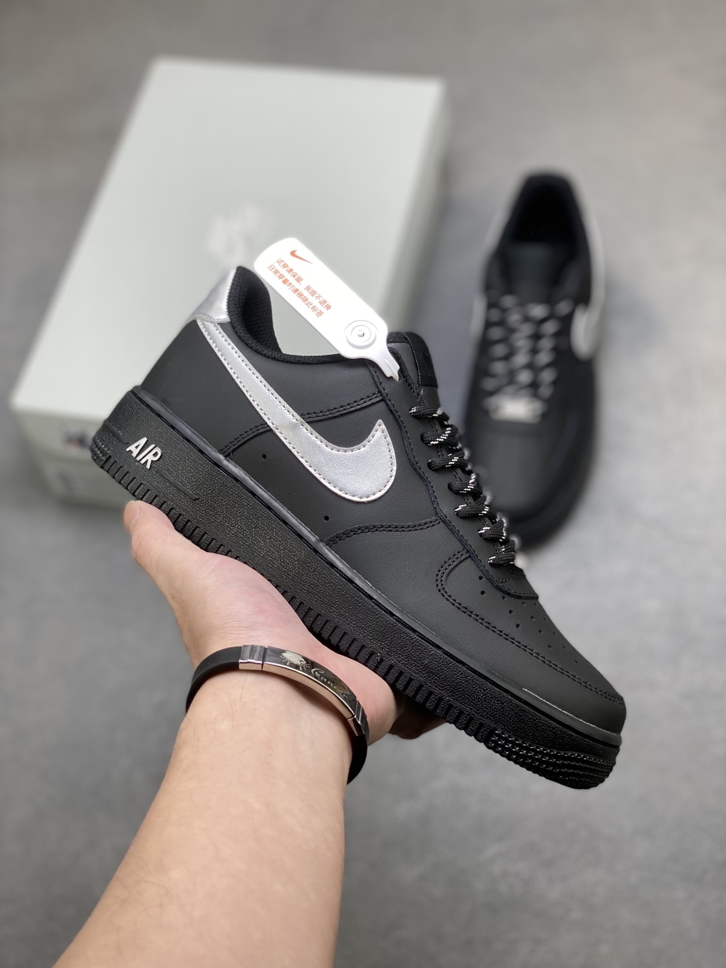 Nike Air Force 1 '07 Low Black/Silver Sneakers FV5951-001
