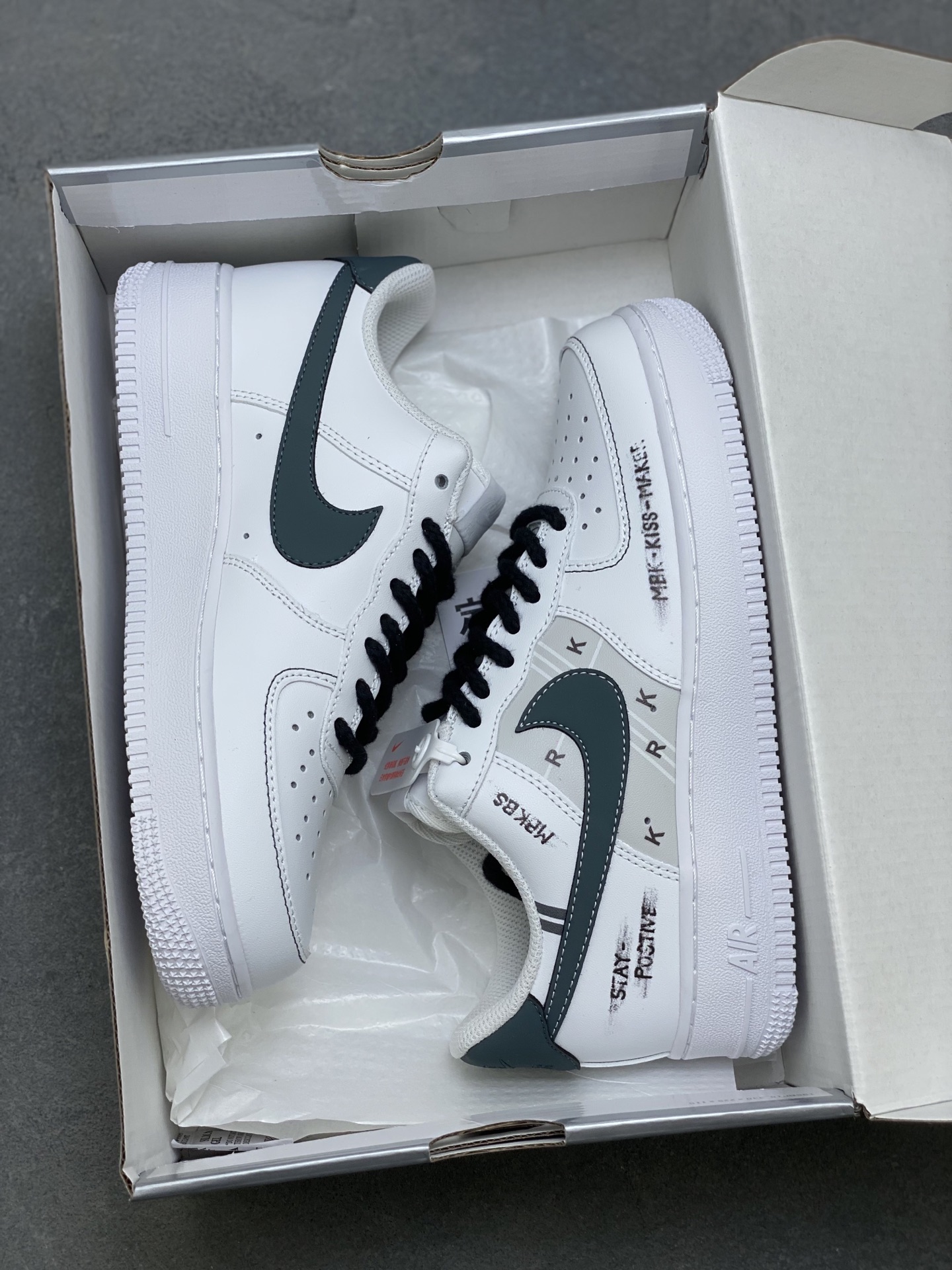 Nike Air Force 1 '07 Low White/Grey Custom Sneakers - Limited Edition 10 i1760803345181 8607 0 8