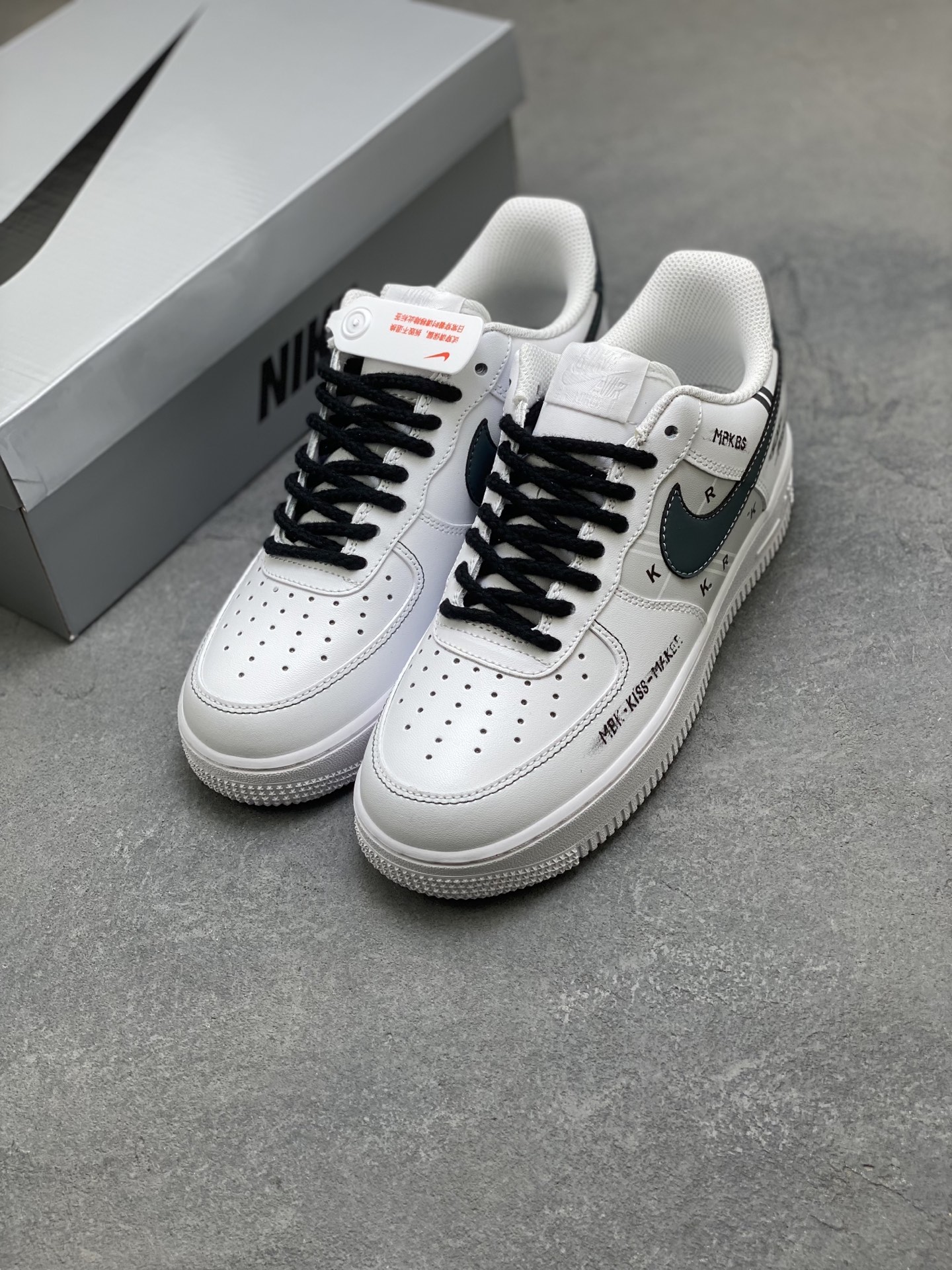 Nike Air Force 1 '07 Low White/Grey Custom Sneakers - Limited Edition 9 i1760803345259 6112 0 7
