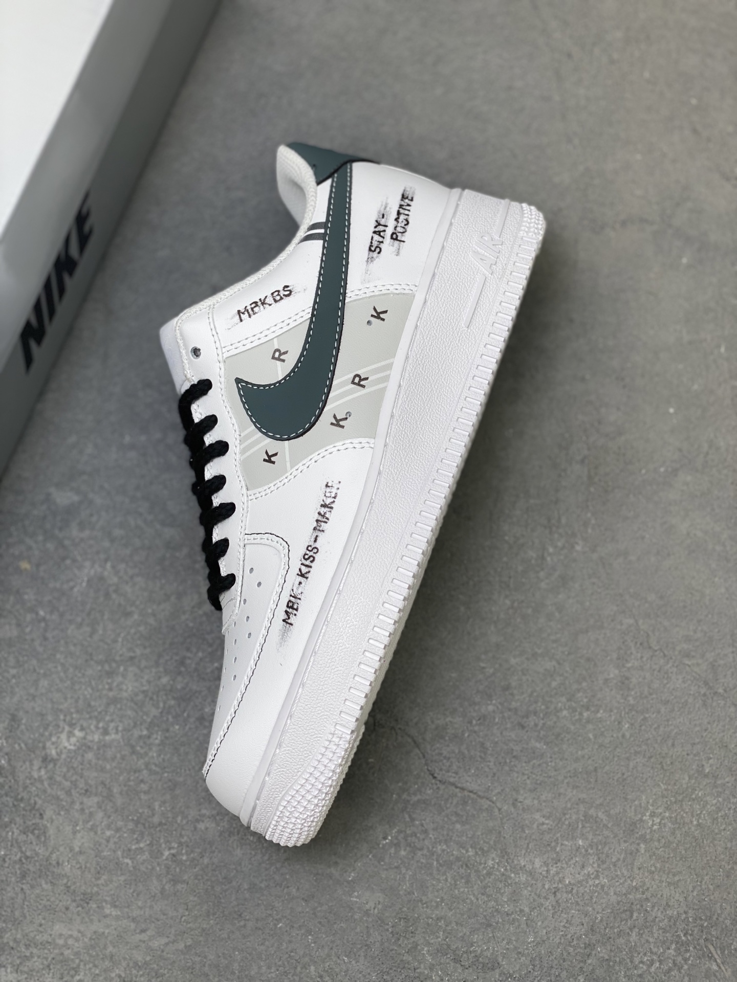 Nike Air Force 1 '07 Low White/Grey Custom Sneakers - Limited Edition 8 i1760803347359 6060 0 6