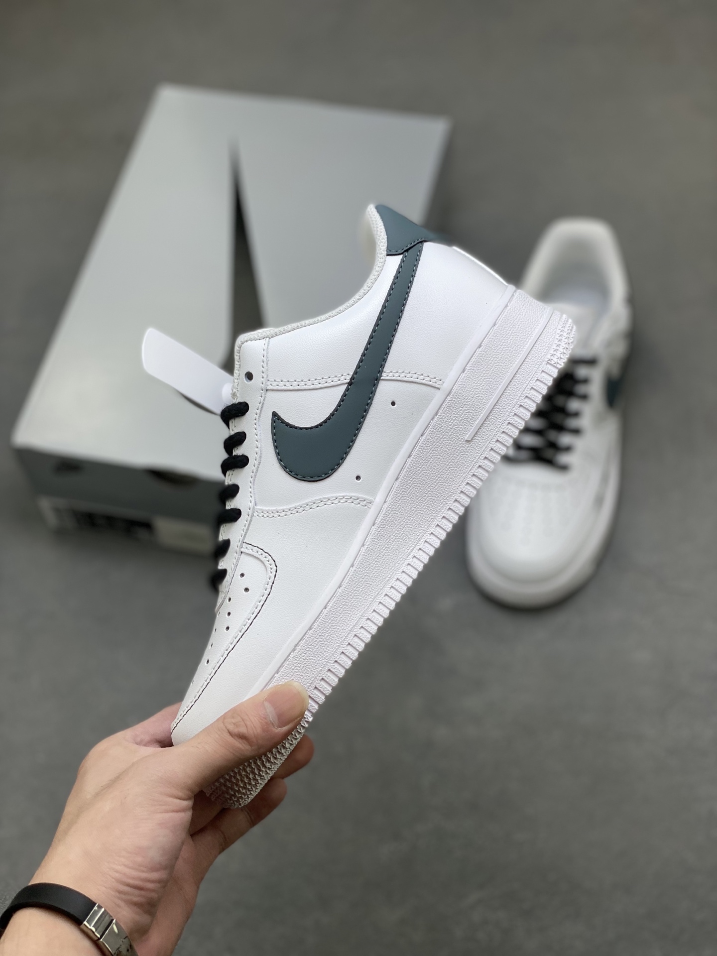 Nike Air Force 1 '07 Low White/Grey Custom Sneakers - Limited Edition 4 i1760803347486 4128 0 2