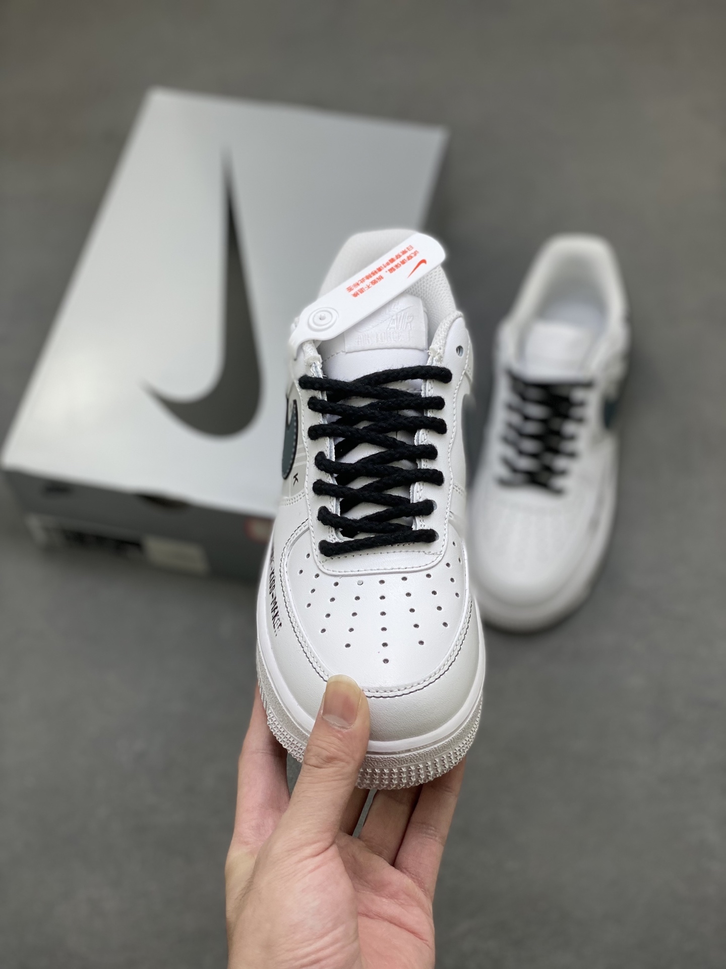 Nike Air Force 1 '07 Low White/Grey Custom Sneakers - Limited Edition 3 i1760803347516 6762 0 1