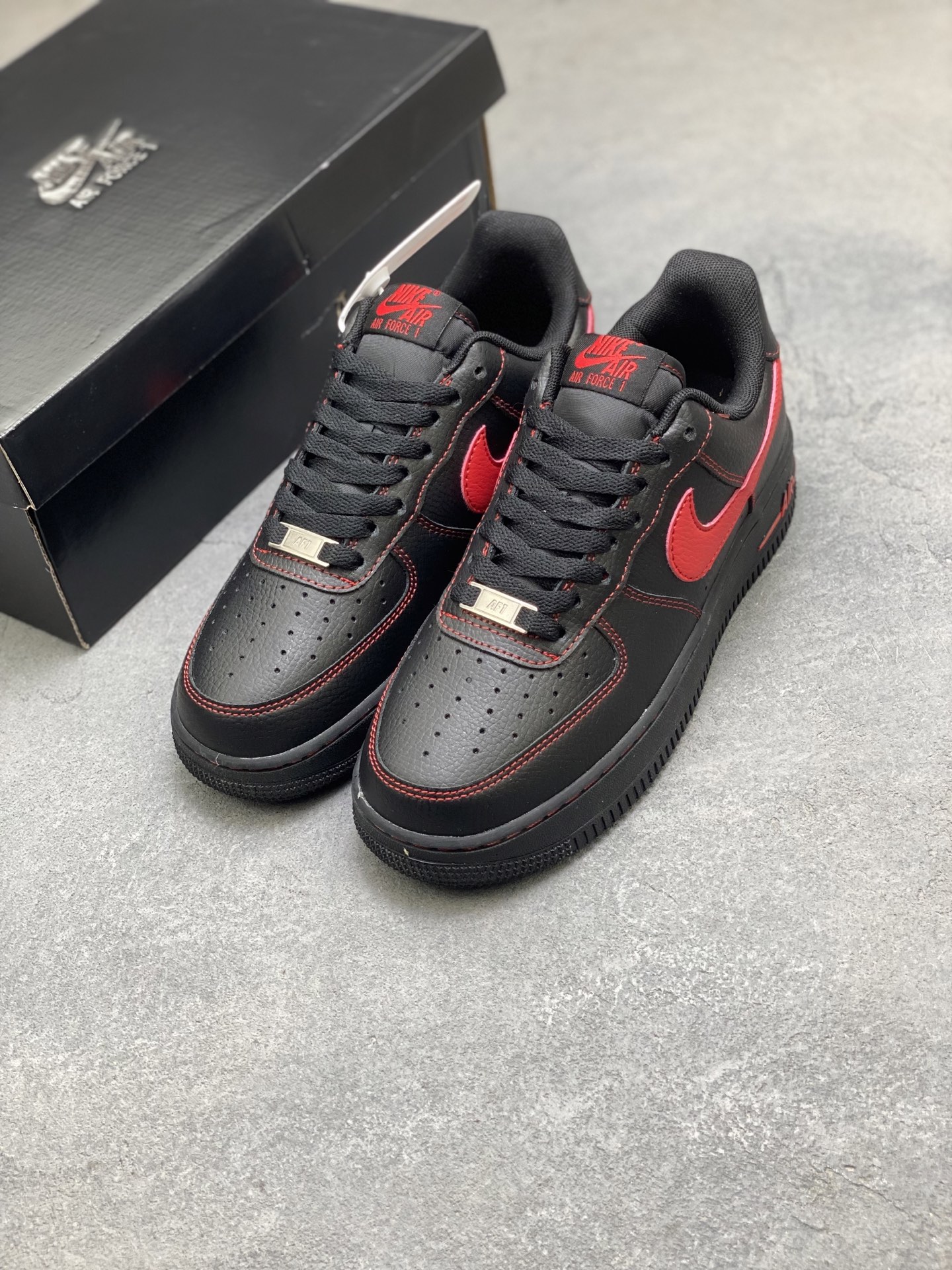 Nike Air Force 1 Low Black Red Stitching - Iconic Style and Comfort 9 i1760803540255 9464 0 7