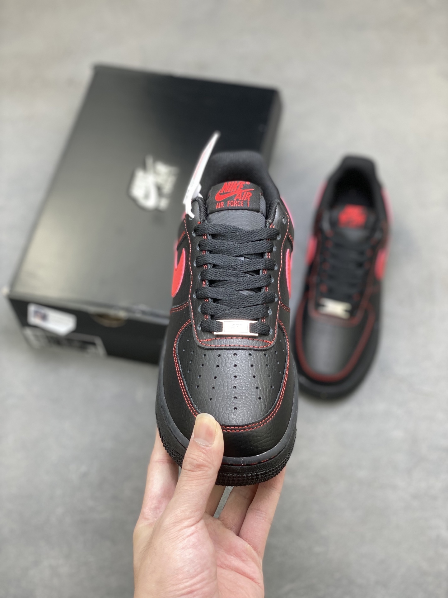 Nike Air Force 1 Low Black Red Stitching - Iconic Style and Comfort 3 i1760803540316 6860 0 1