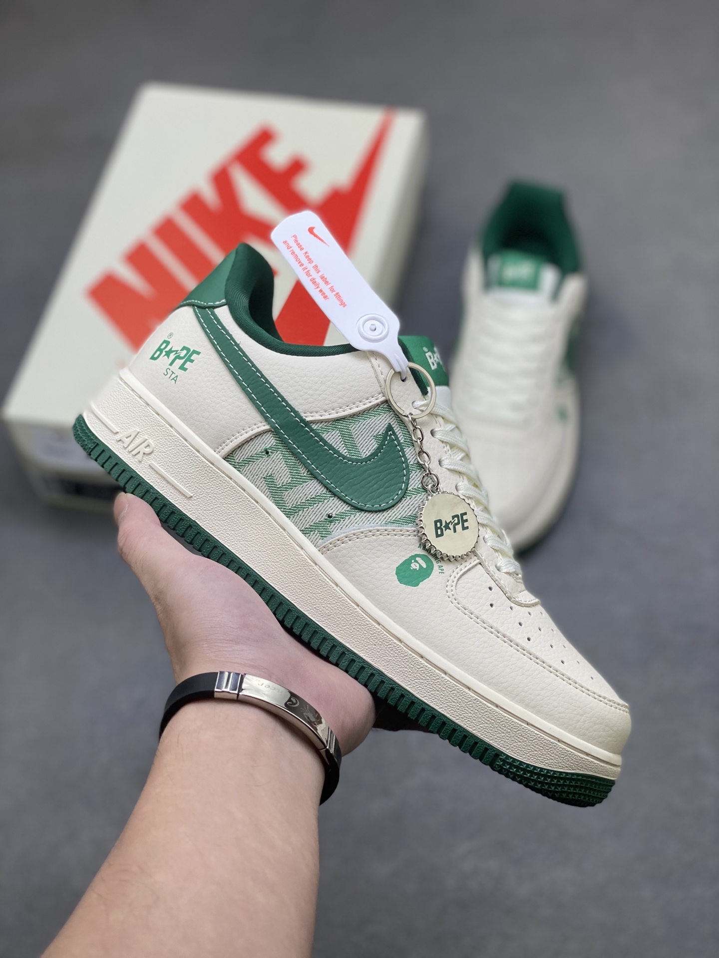 Nike Air Force 1 '07 Low BAPE STA Green Sneakers Limited Edition