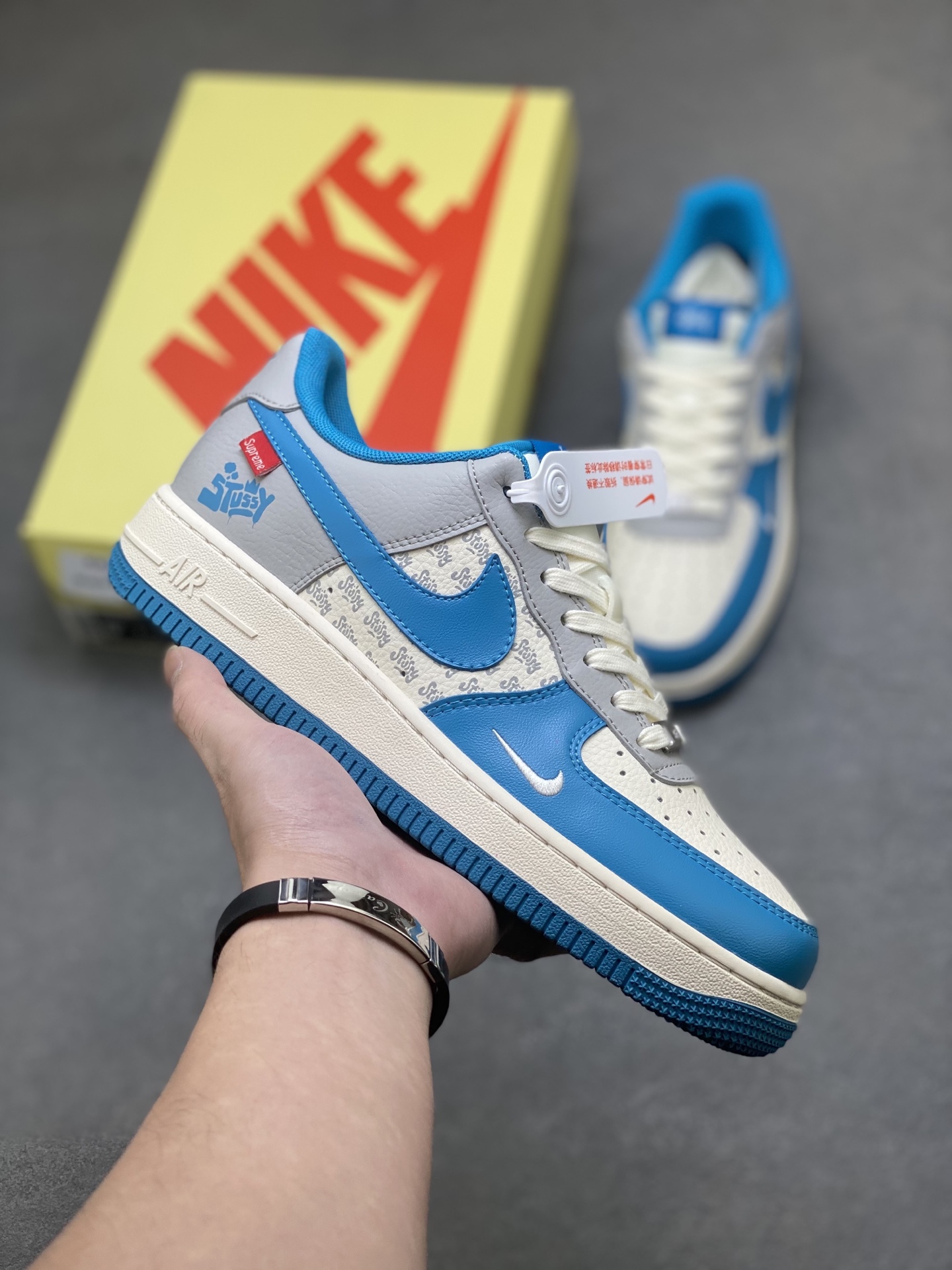 Nike Air Force 1 '07 Low Blue Stitch Sneakers Limited Edition