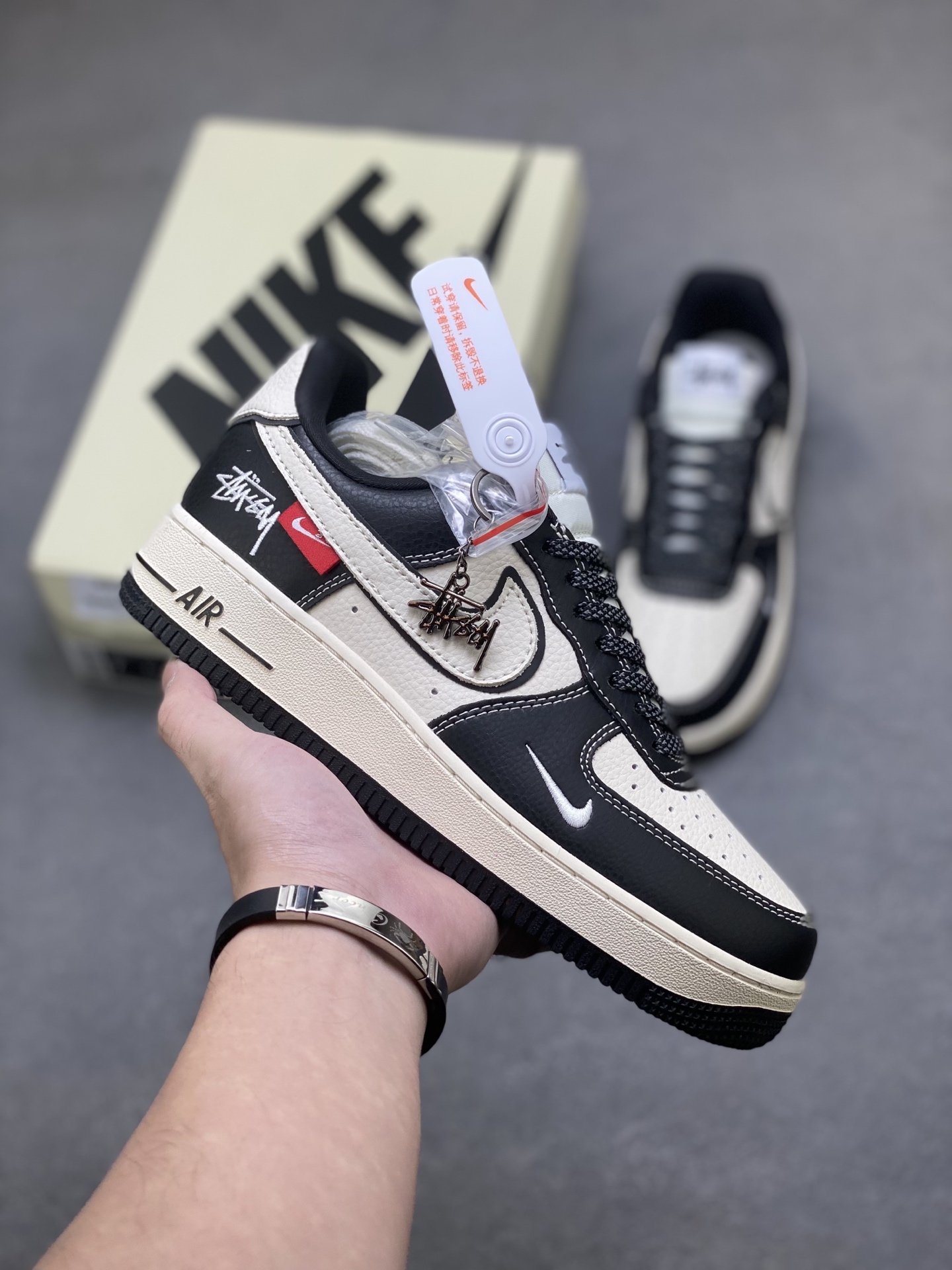 Nike Air Force 1 '07 Low Black White Casual Sneakers DD1982-318