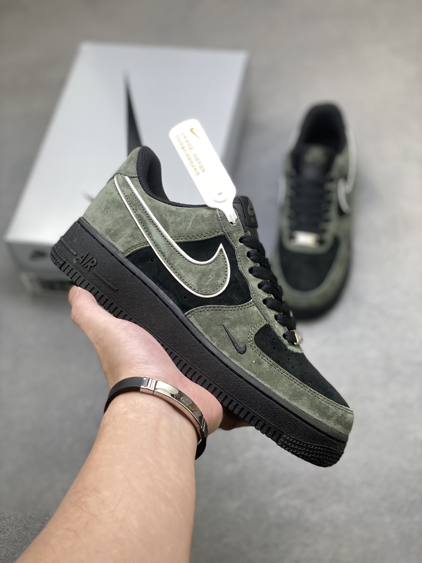 Nike Air Force 1 '07 Low Olive Suede Casual Shoes - Limited Edition