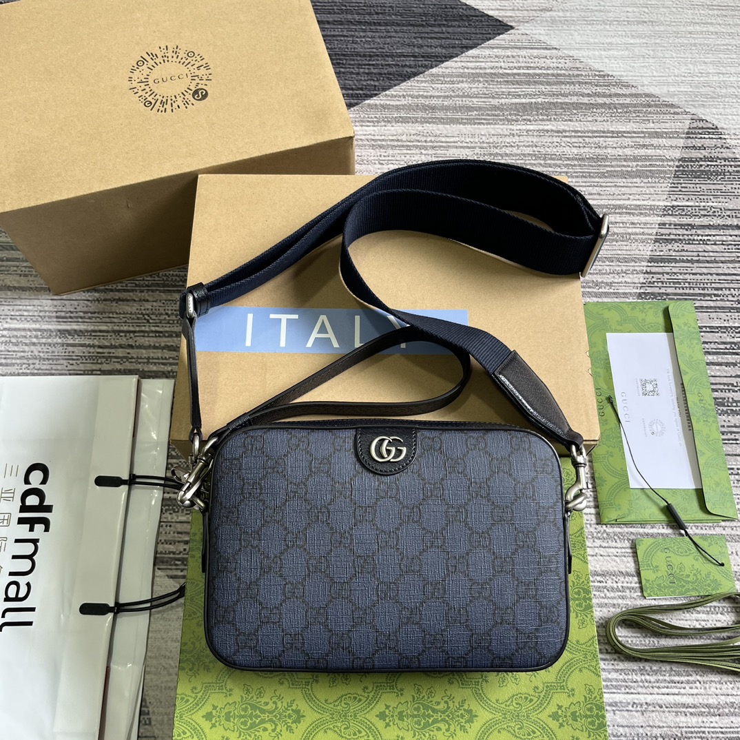 GUCCI Ophidia GG Supreme 帆布 肩背包 雙G 拉鍊