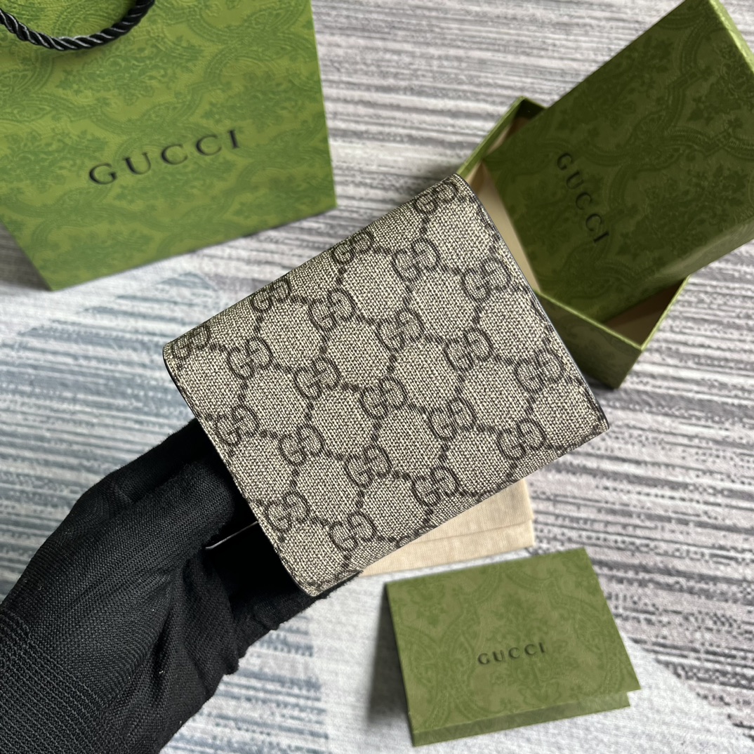[Gucci Wallets]Mini GG Series Medium Wallet The classic double G elements are