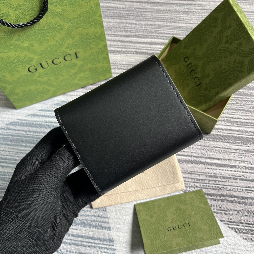 [Gucci Wallets]Mini GG Series Medium Wallet The classic double G elements are