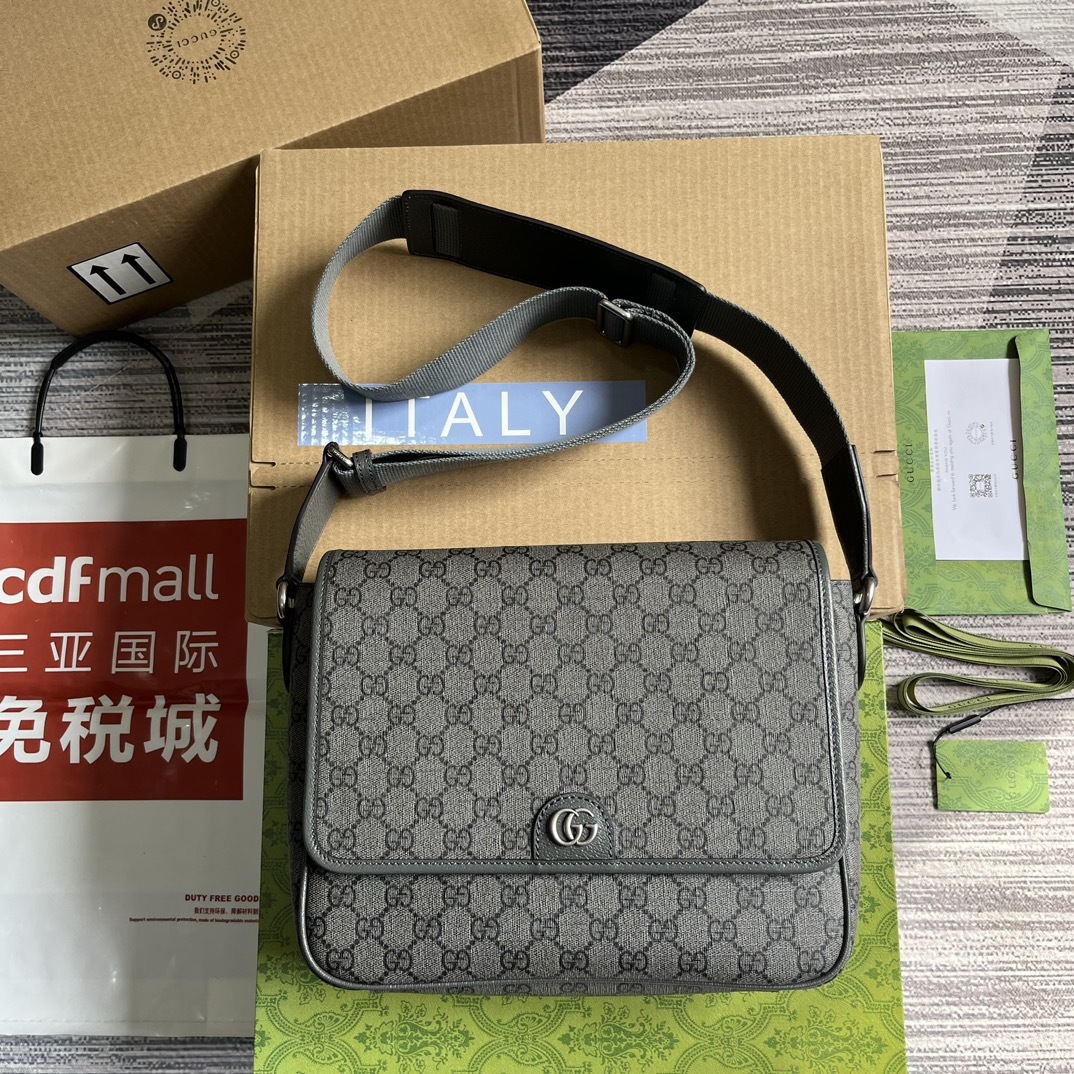 配全套包装️OPhidia系列中号邮差包GGSuPremeTender帆布魅力演绎男士系列配饰柔软材质和