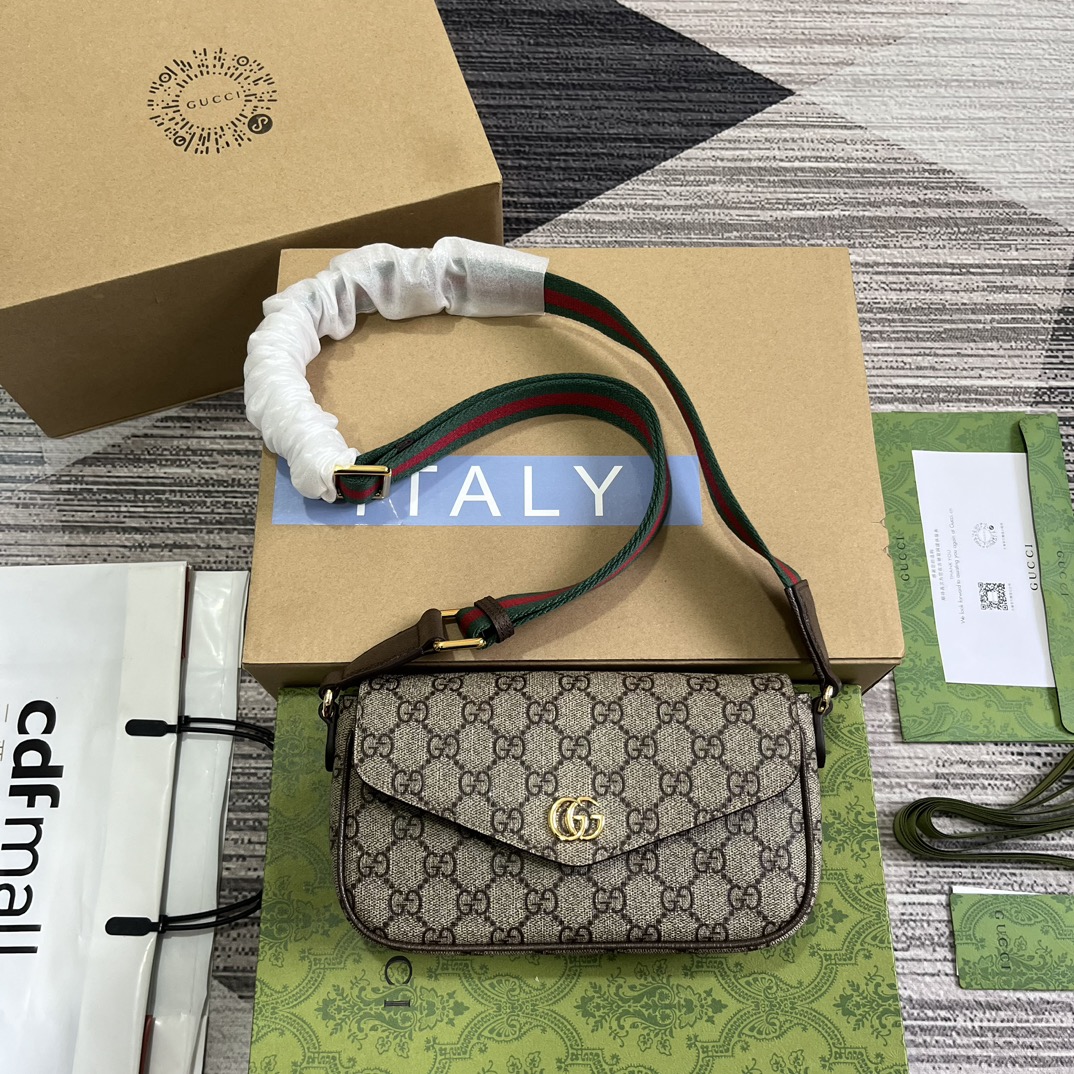 Gucci GG Supreme Replika hurtowa
 Beżowy Brązowy Płótno PVC Mini