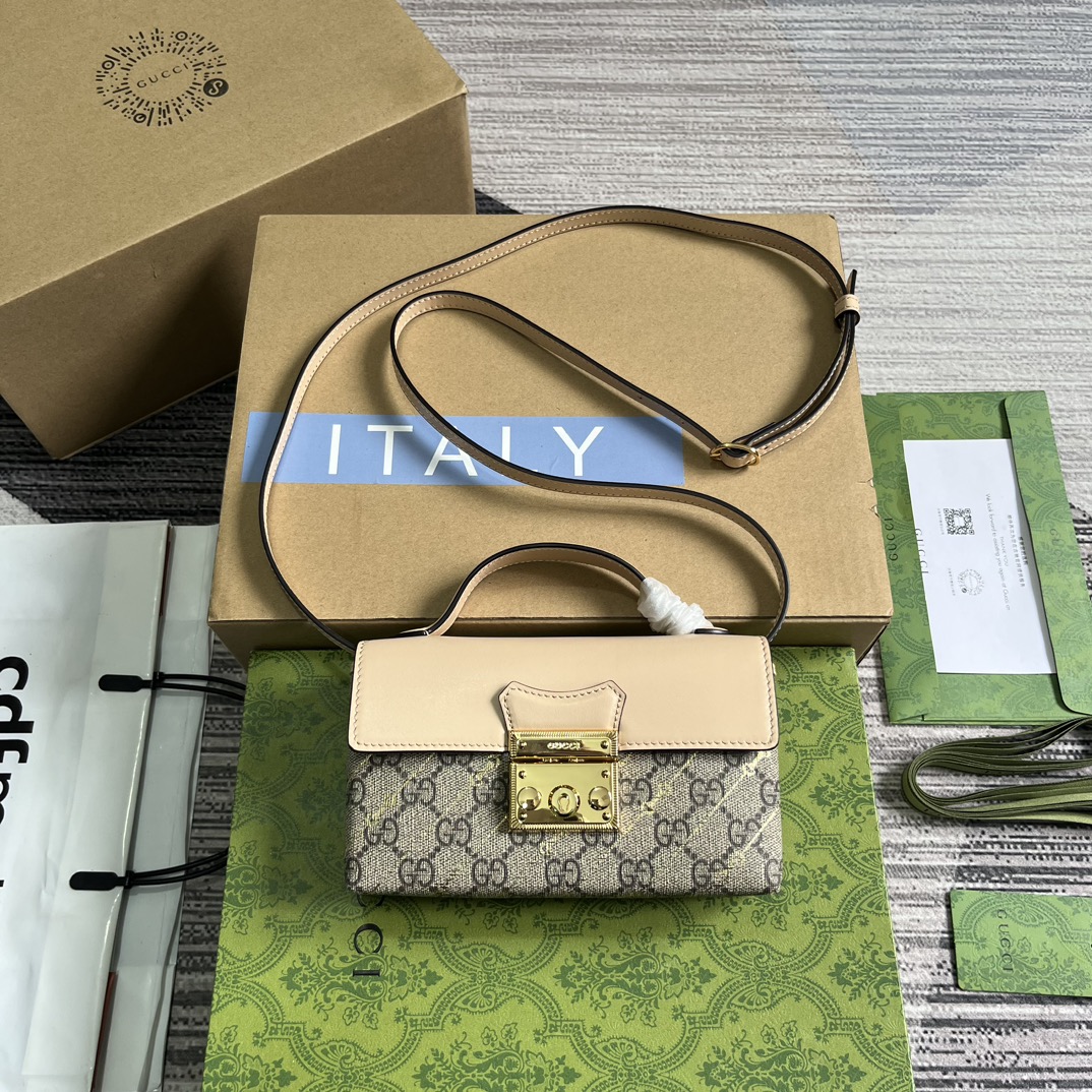 GUCCI Padlock Horsebit Print Mini Bag