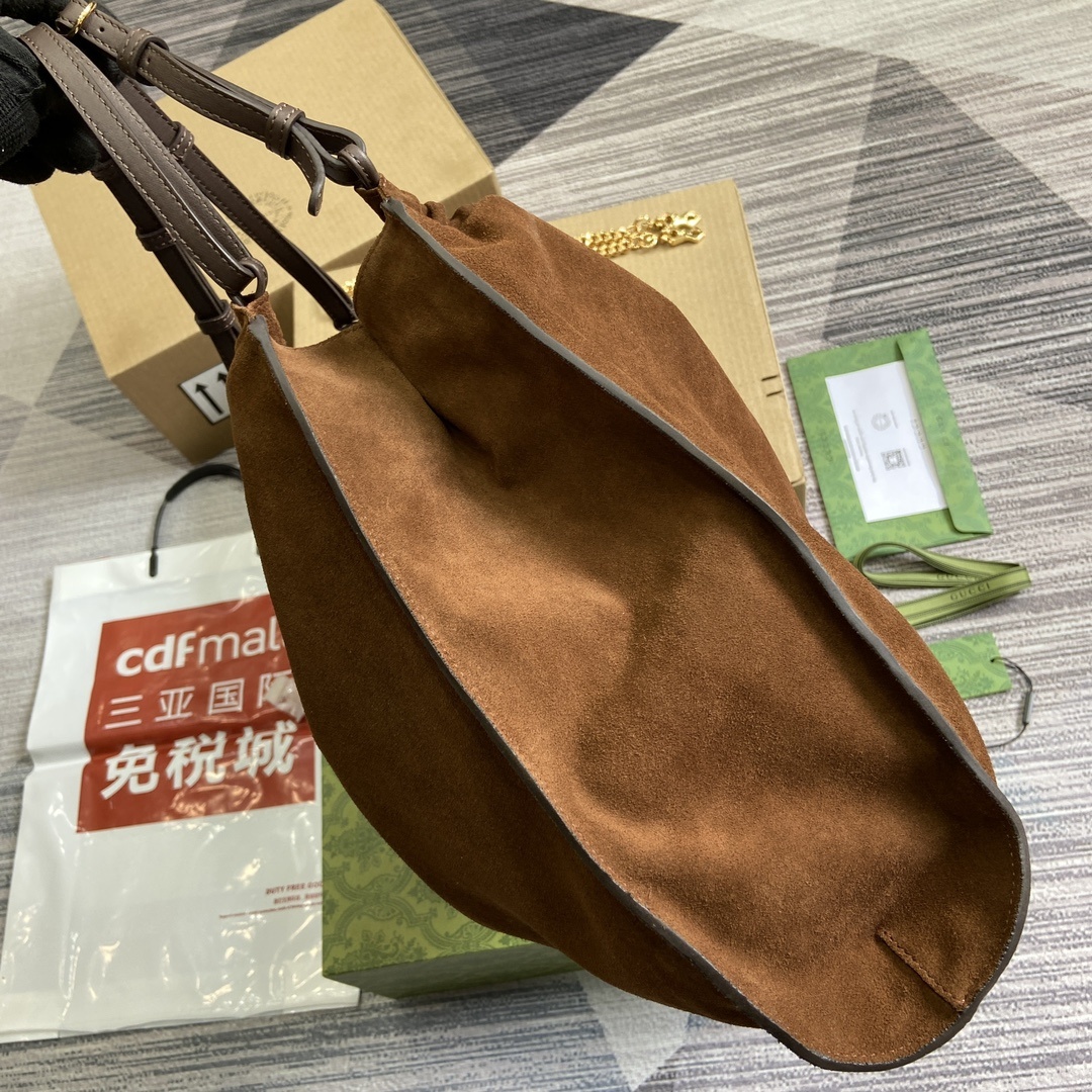 配专柜绿色礼品袋️GucciBlondie系列大号托特包源自品牌典藏设计的圆形互扣式双G匠心演绎Gucc