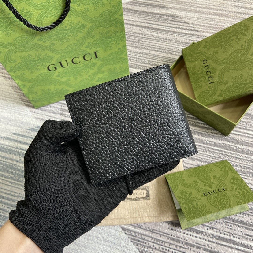 [Versace Wallets]Complete bag decoration Gucci logo double fold wallet Men