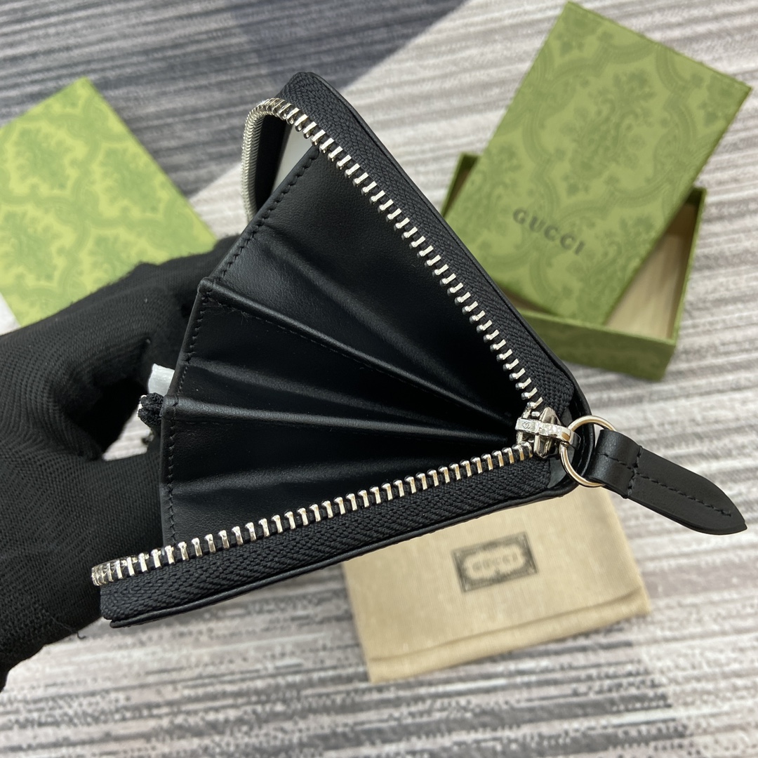 Gucci Marmont Zip Around Wallet Black Standard everyday
