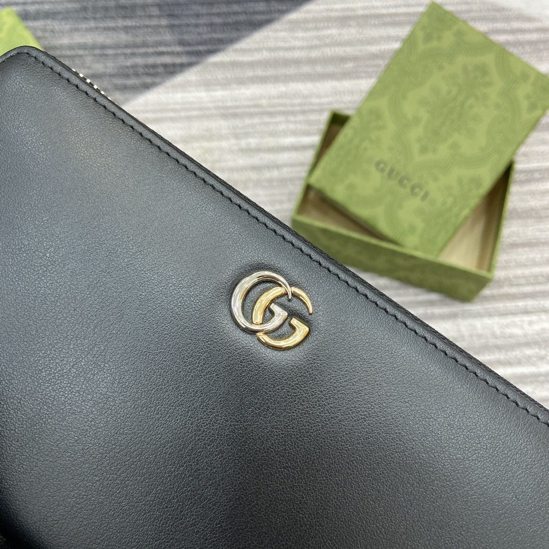 Gucci Marmont Zip Around Wallet Black Standard everyday