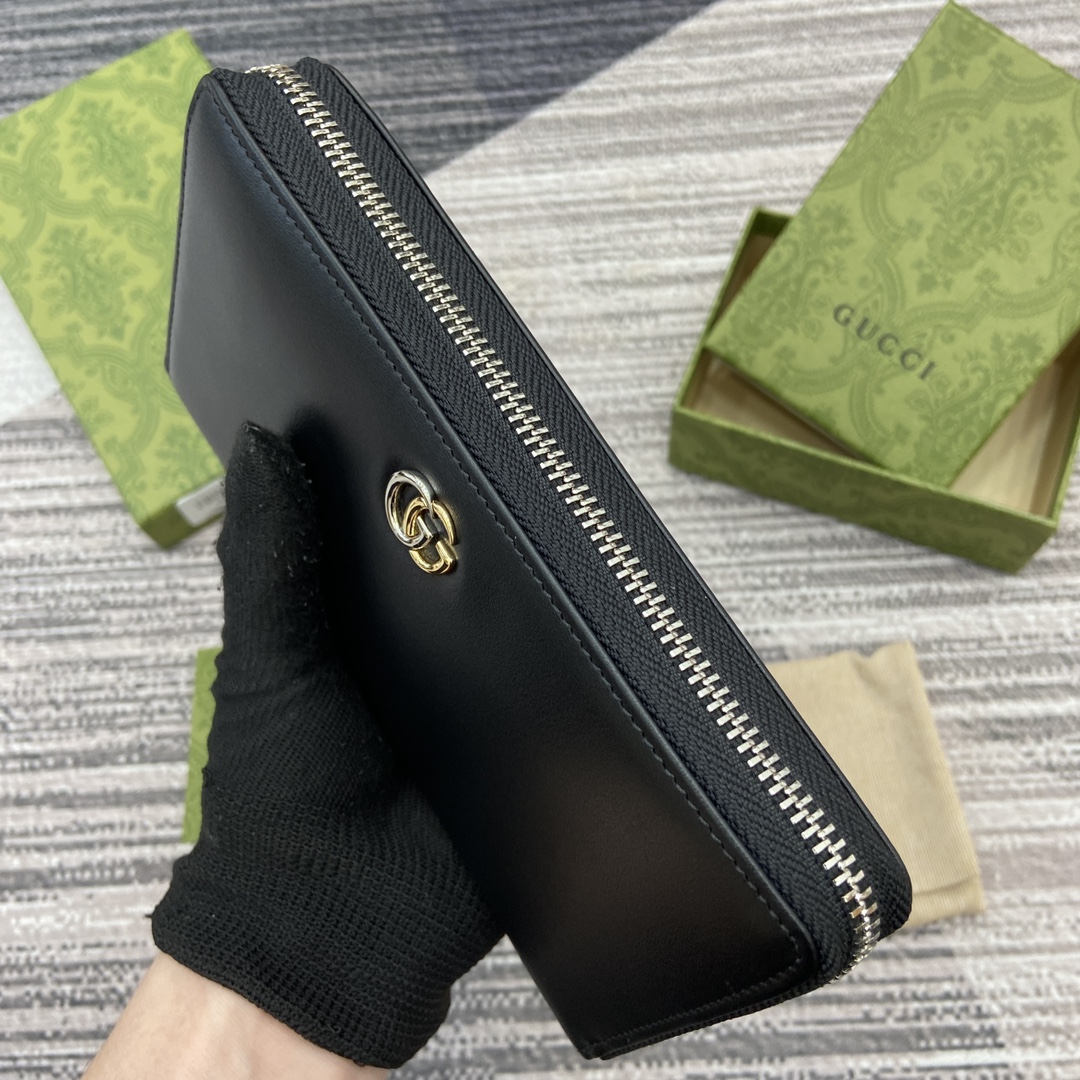 Gucci Marmont Zip Around Wallet Black Standard everyday