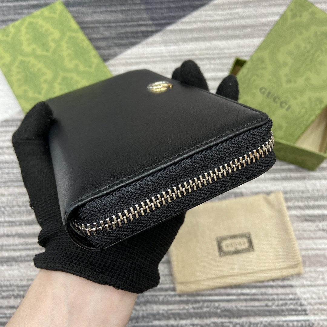 Gucci Marmont Zip Around Wallet Black Standard everyday