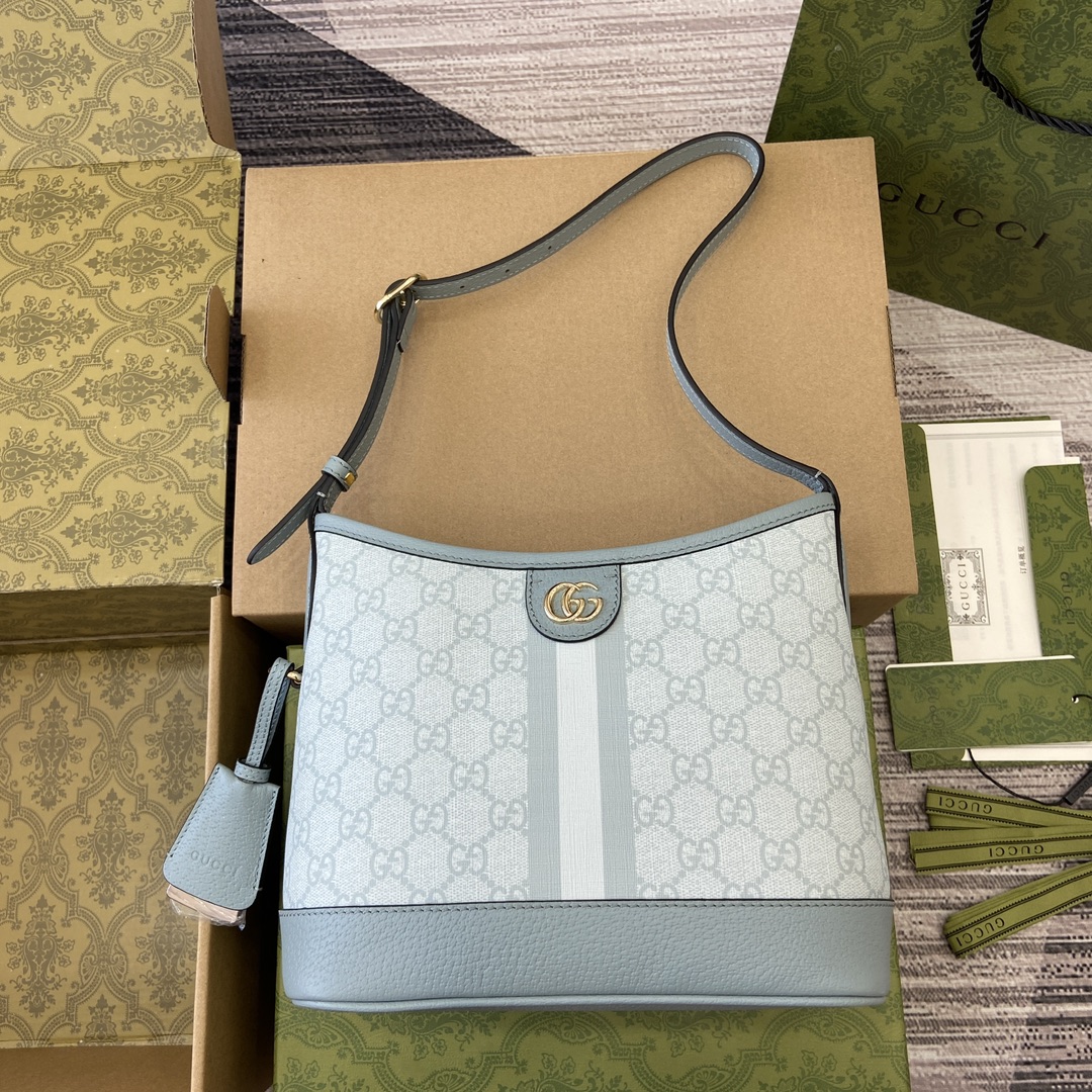 GUCCI Ophidia collectie klein schouder-tas bucketbag en schoudertas hybride open ontwerp GG Supreme canvas - topkwaliteit