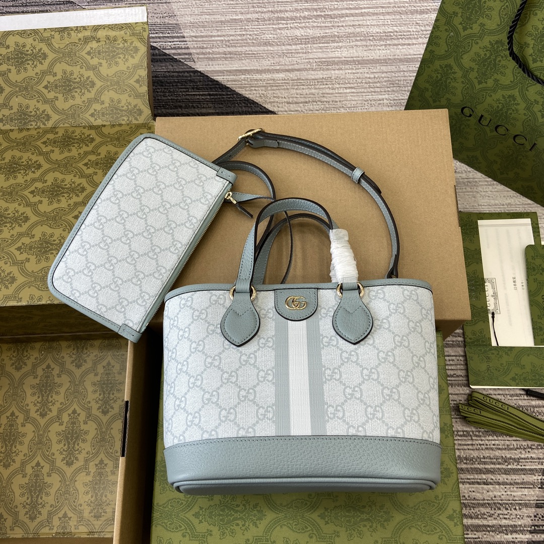 Gucci Ophidia Niebieski Szary PVC Mini