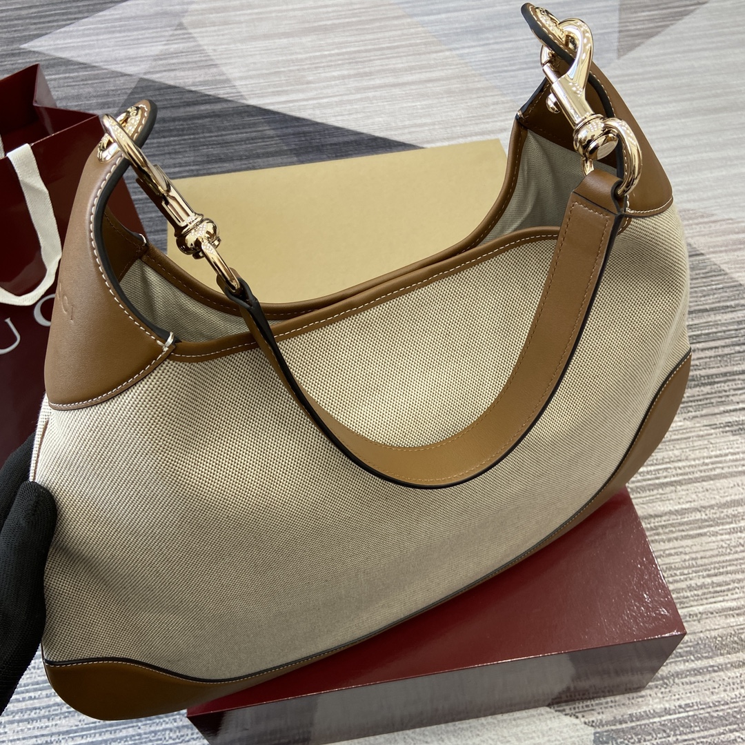 Gucci Body Double Lock Medium Shoulder Bag Brown Canvas, 49 x 46 x 4 cm 8 i1729679793 3921 0