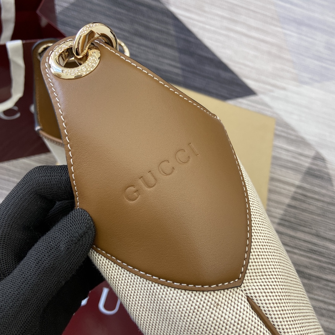 Gucci Body Double Lock Medium Shoulder Bag Brown Canvas, 49 x 46 x 4 cm 6 i1729679793 7856 0