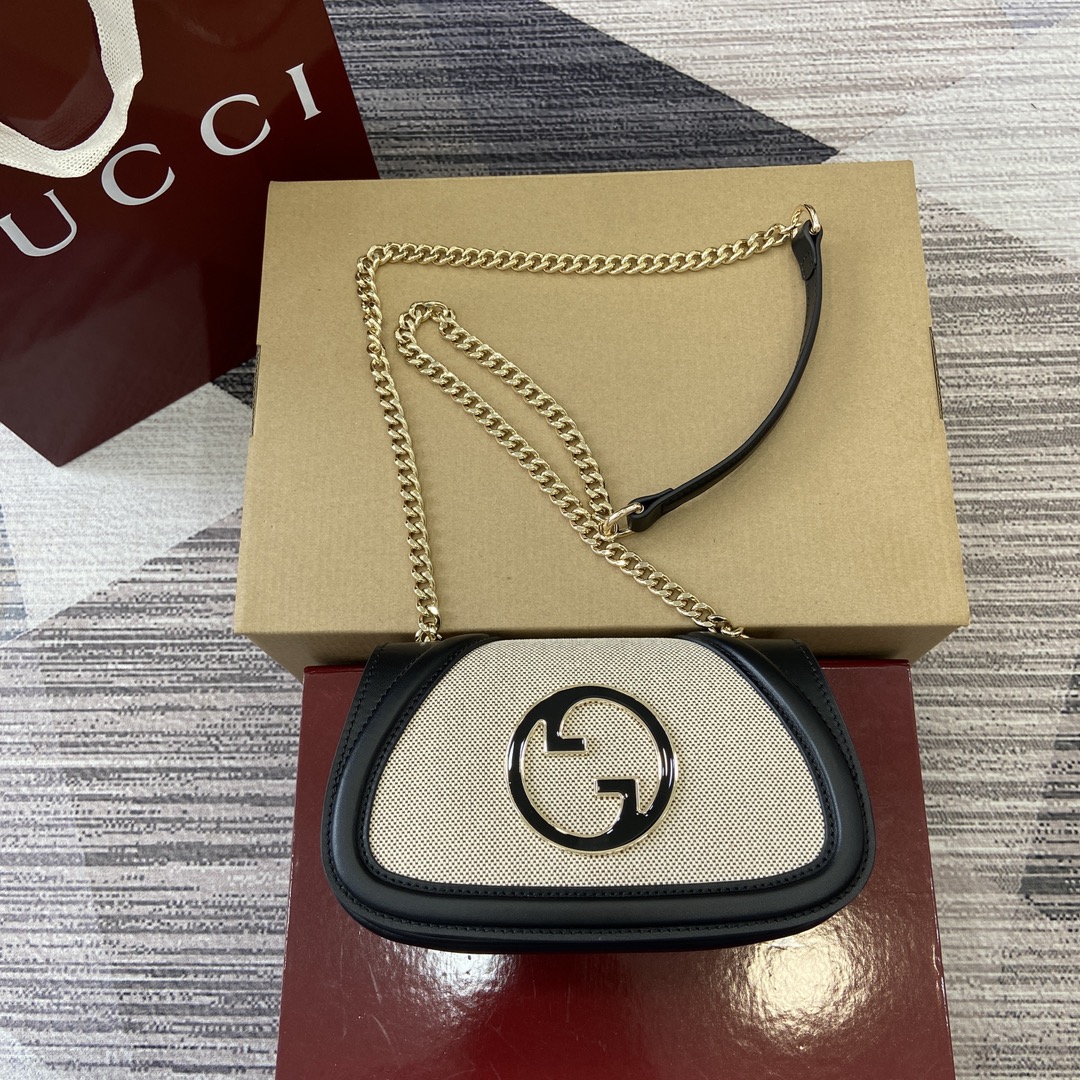 Gucci Blondie мини-сумка на плечо кожа эмалированный круглый логотип цепочный ремень