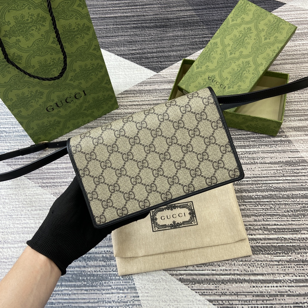 [Gucci Wallets]GGEmblem series super mini shoulder backpack Selected new GG le