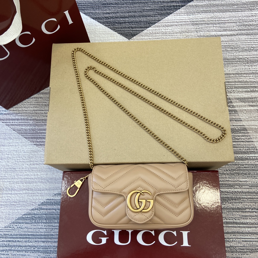 Gucci Marmont Beżowy Złoto Róża Mini