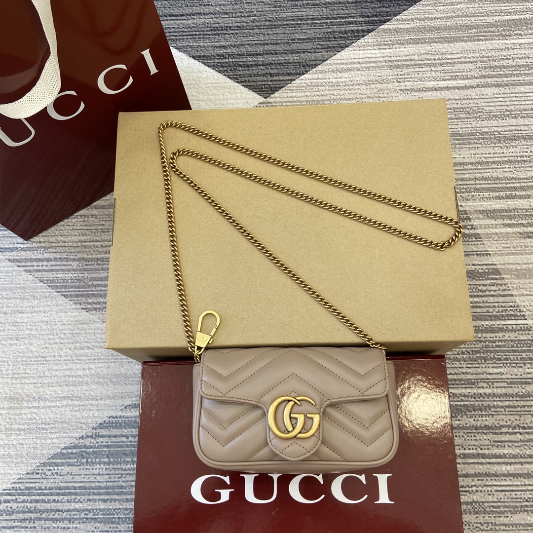 Gucci Marmont Złoto Kolor herbaty mlecznej Mini